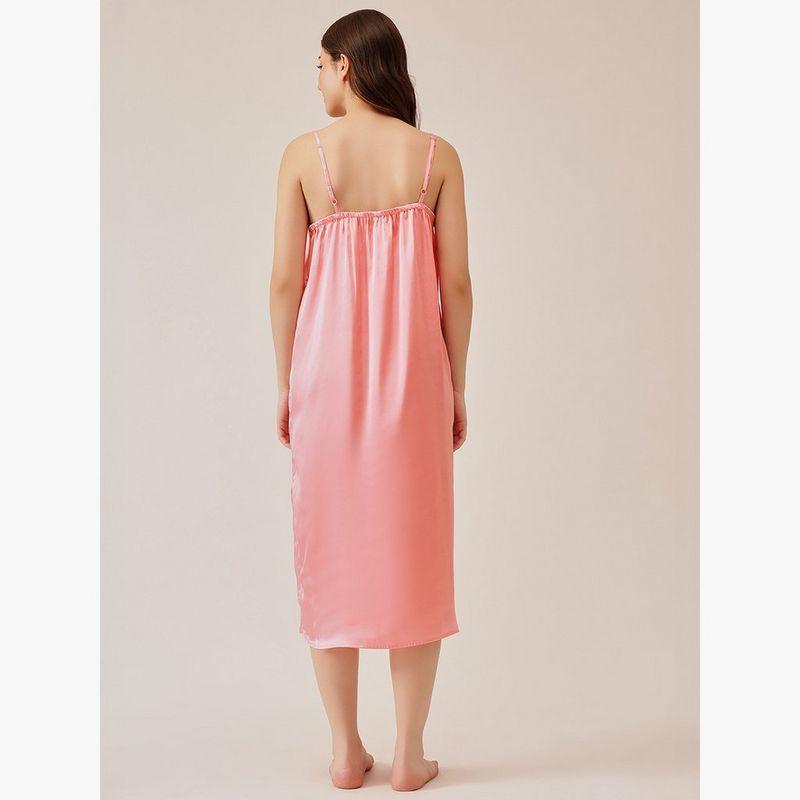 Clovia Pack of 2 - Floral Satin Robe and Slip Dress-women-clothing-nightwear-robes-image-6