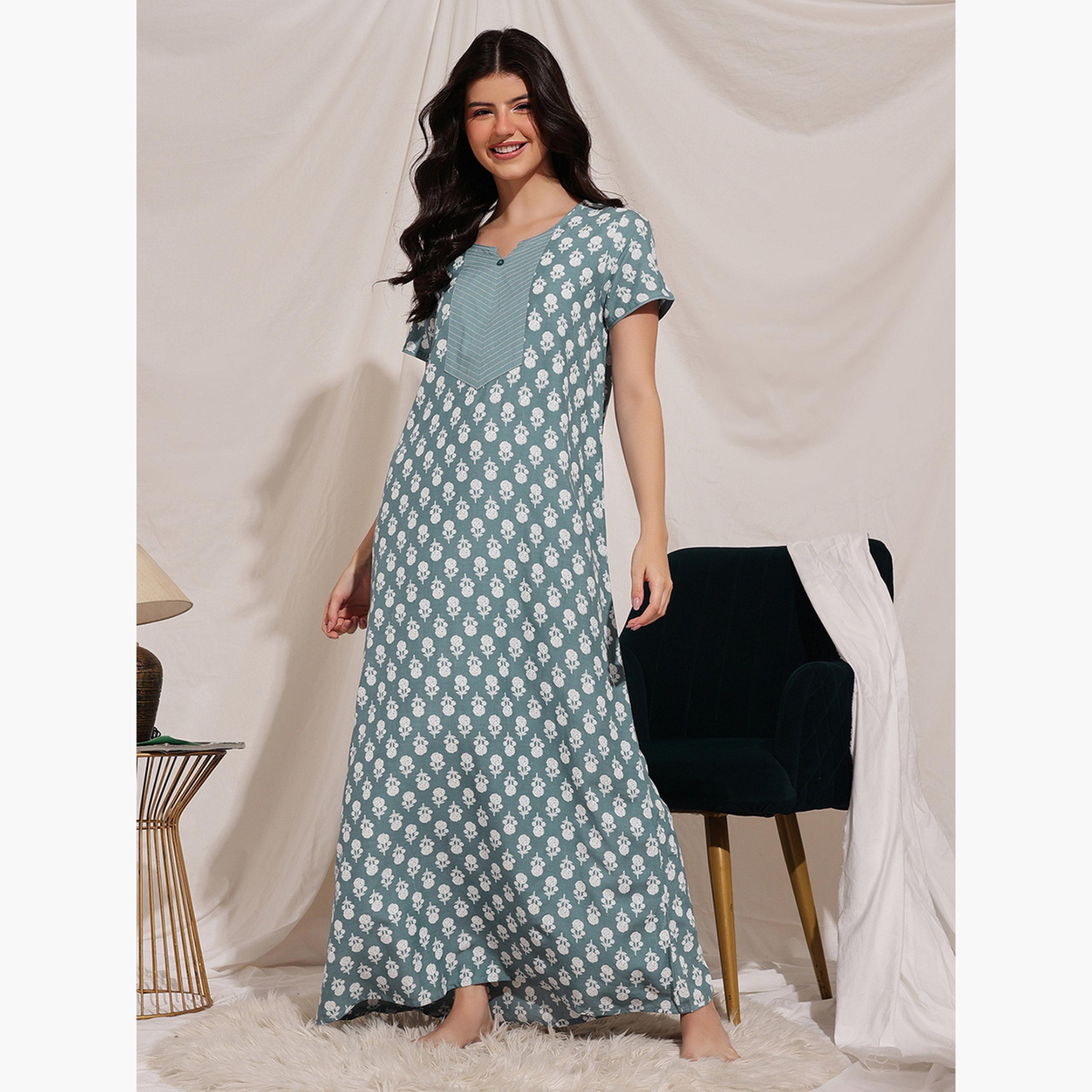 فستان طويل بلا أكمام بورغندي-women-clothing-nightwear-nighties-image-2