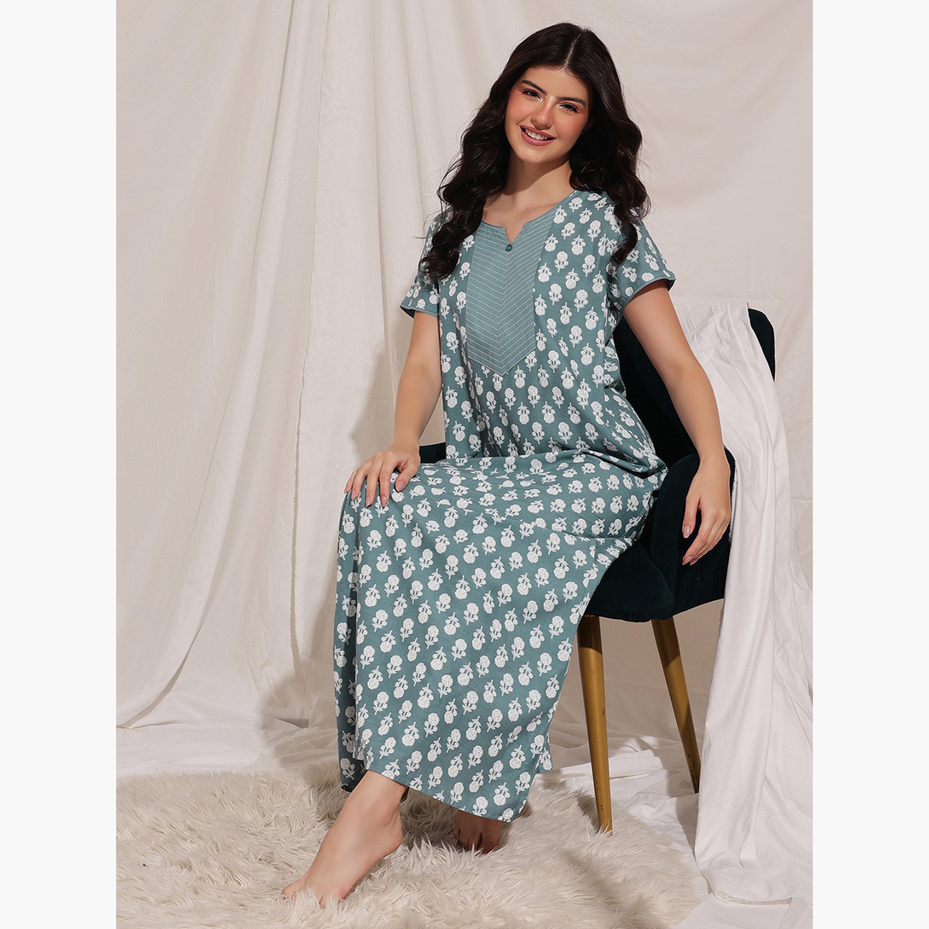 فستان طويل بلا أكمام بورغندي-women-clothing-nightwear-nighties-image-4