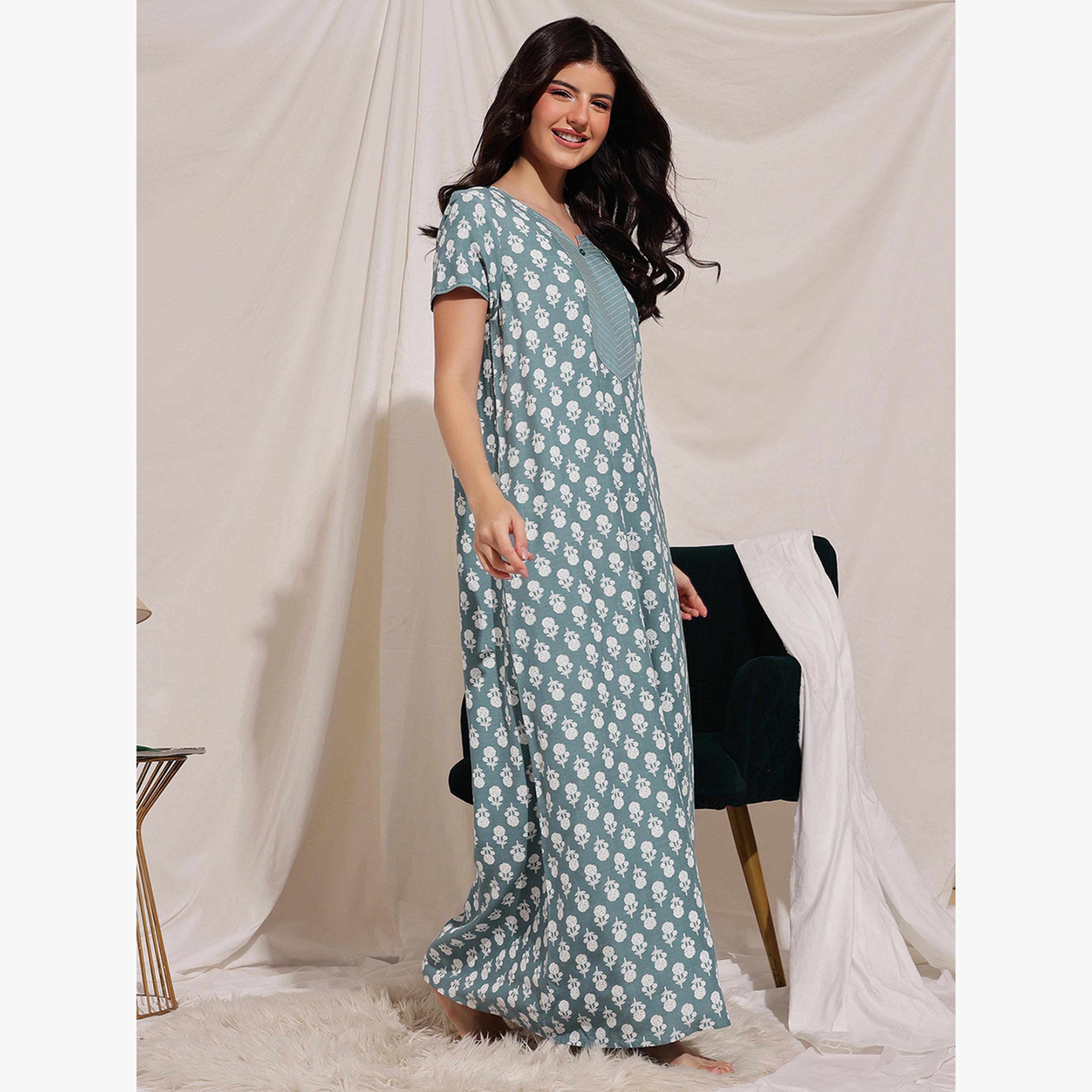 فستان طويل بلا أكمام بورغندي-women-clothing-nightwear-nighties-image-5