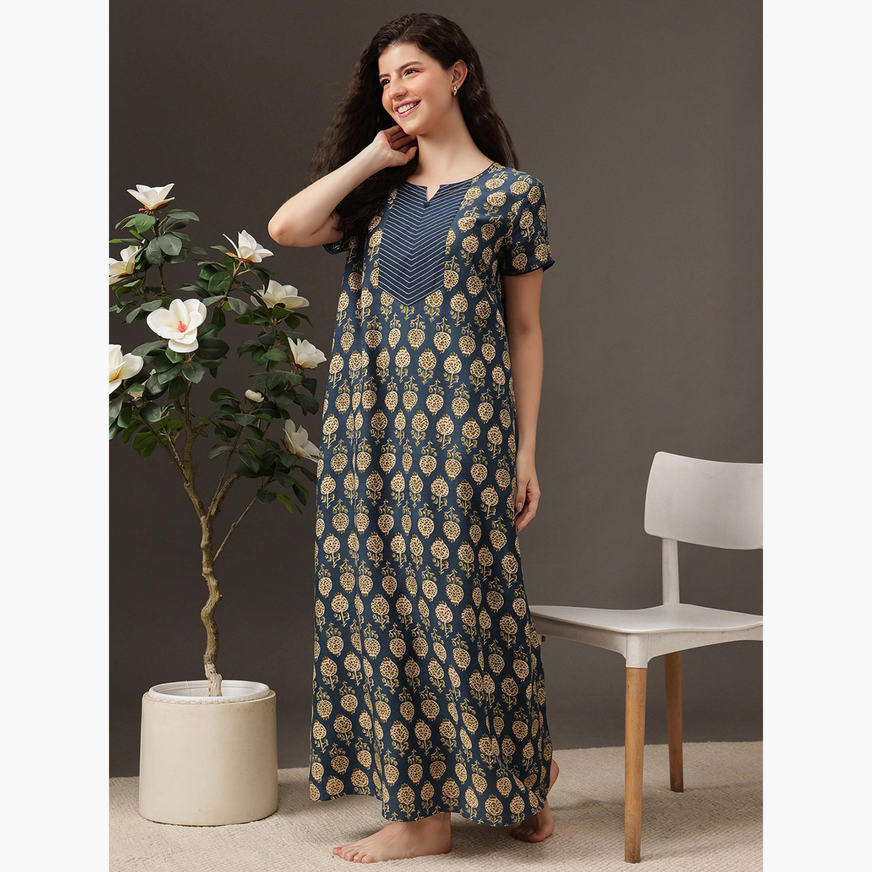 فستان طويل بلا أكمام بورغندي-women-clothing-nightwear-nighties-image-2