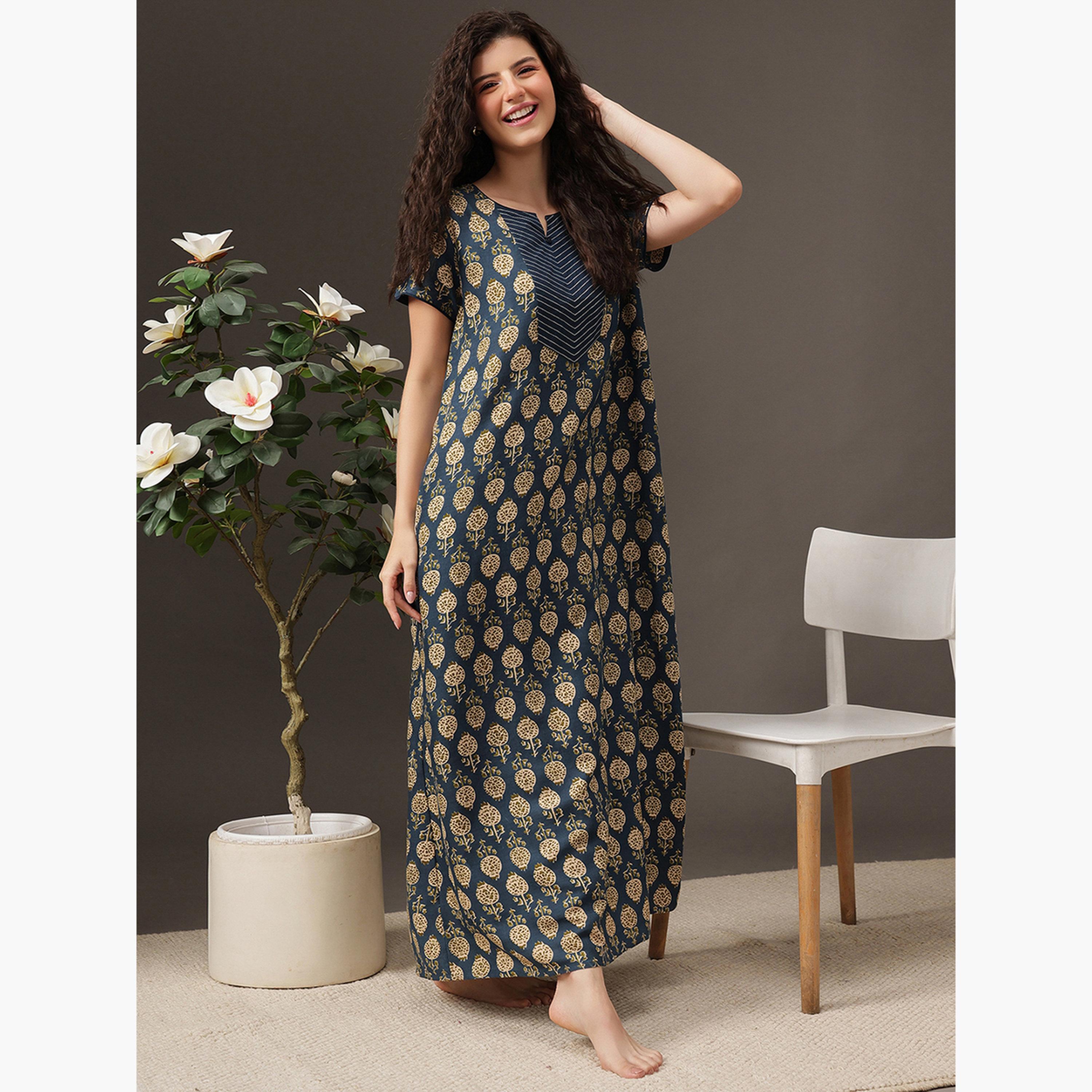 فستان طويل بلا أكمام بورغندي-women-clothing-nightwear-nighties-image-3