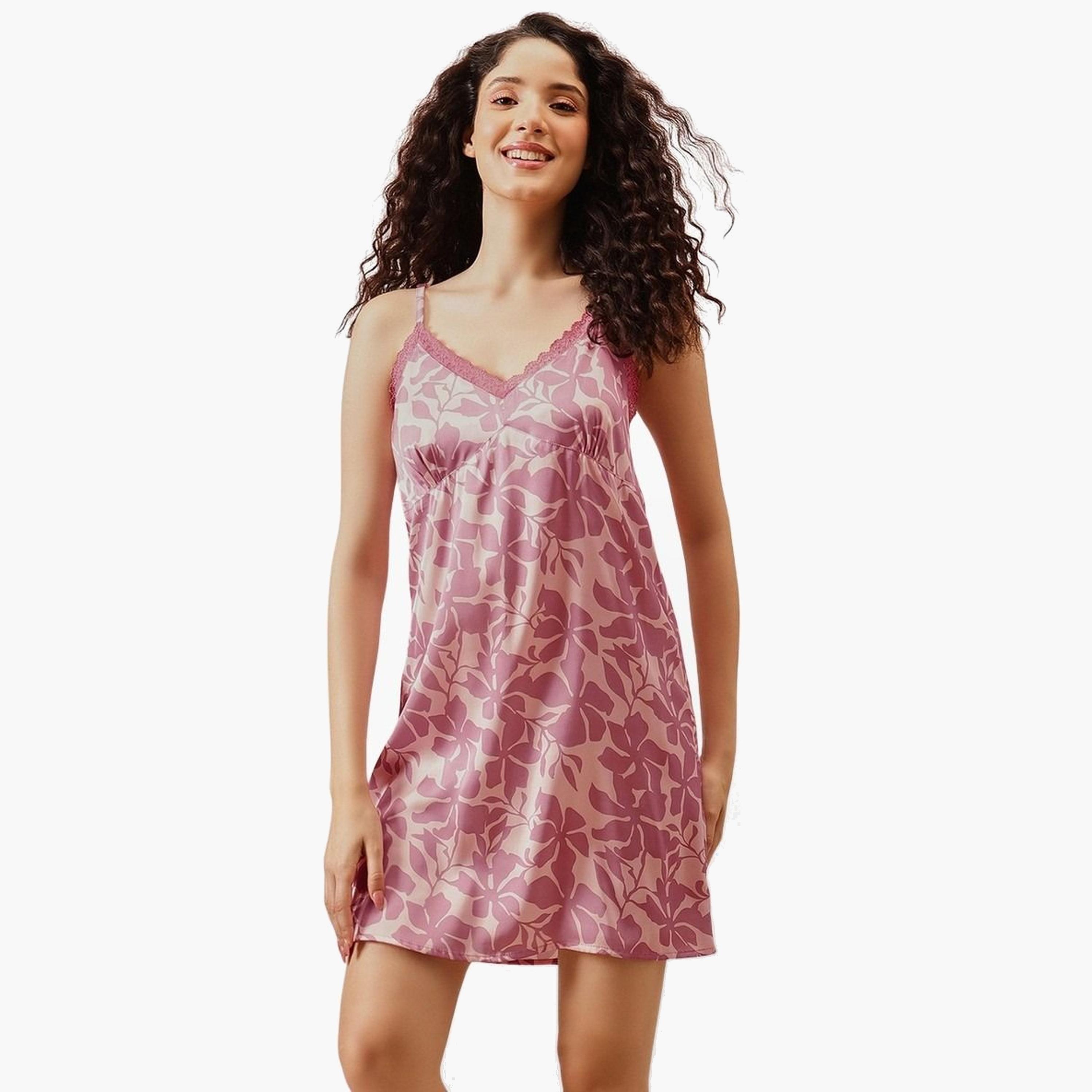 فستان طويل بلا أكمام بورغندي-women-clothing-nightwear-nighties-image-1