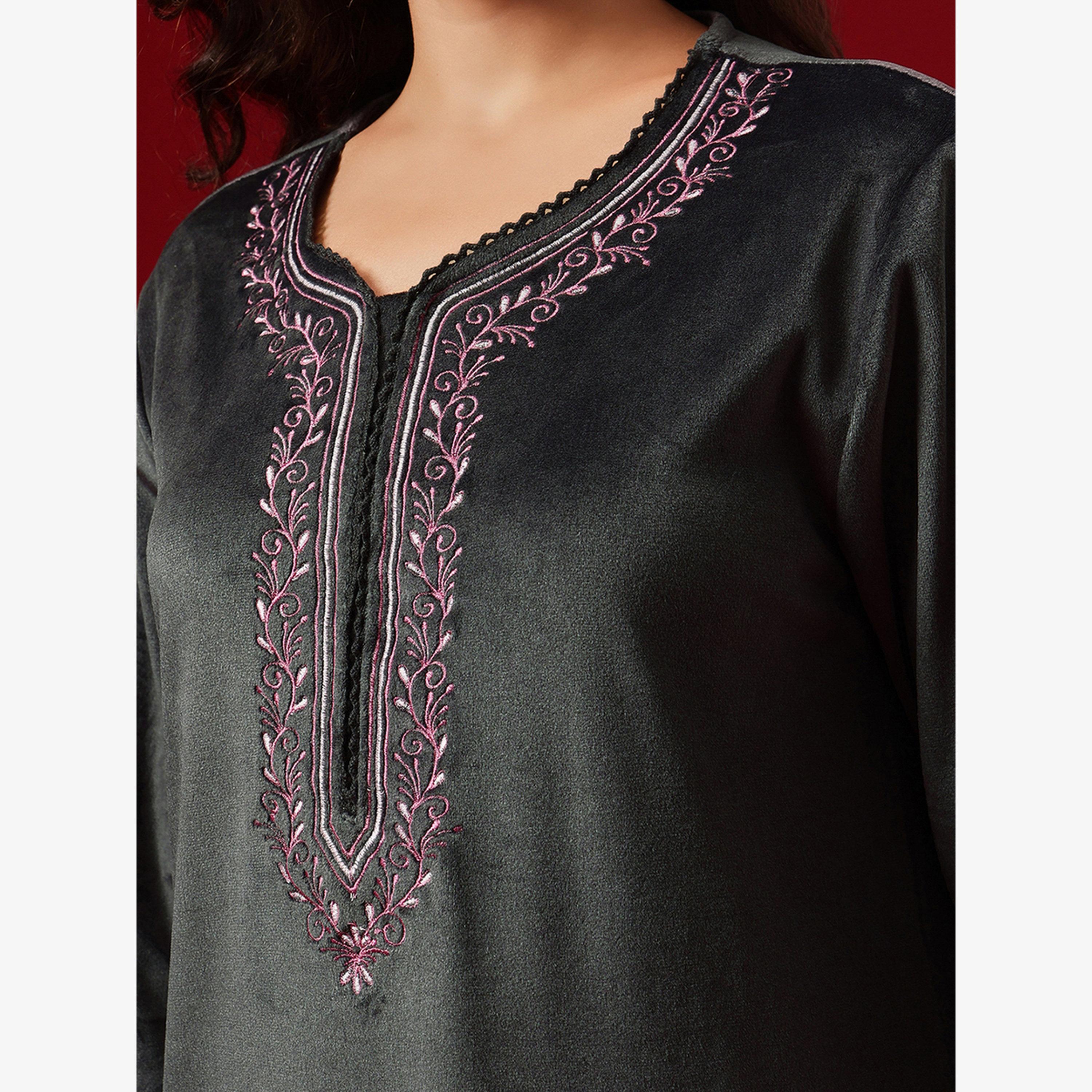 فستان طويل بلا أكمام بورغندي-women-clothing-nightwear-nighties-image-6