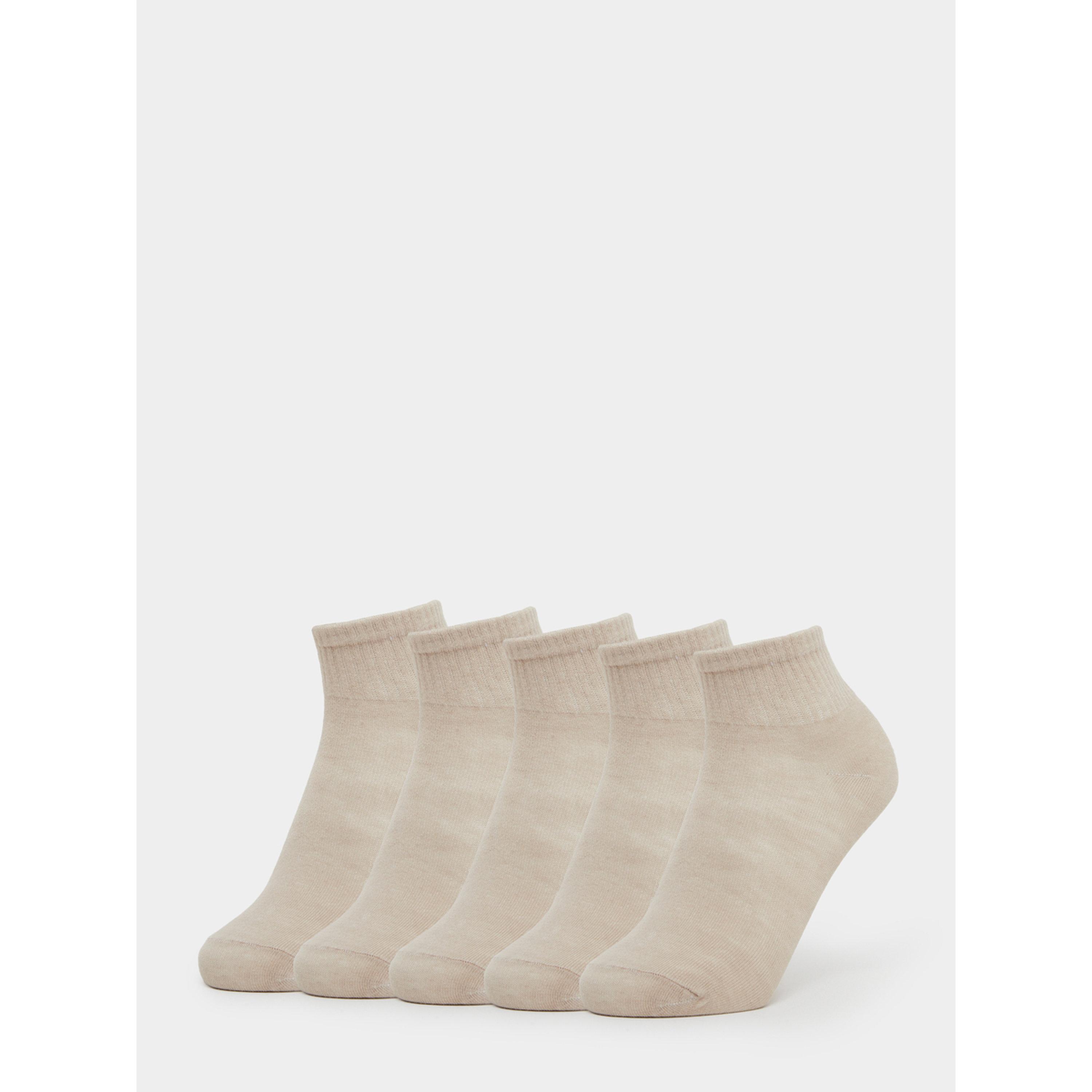طقم من جوارب كاحل مضلعة 5 قطع-women-socksandstockings-image-1