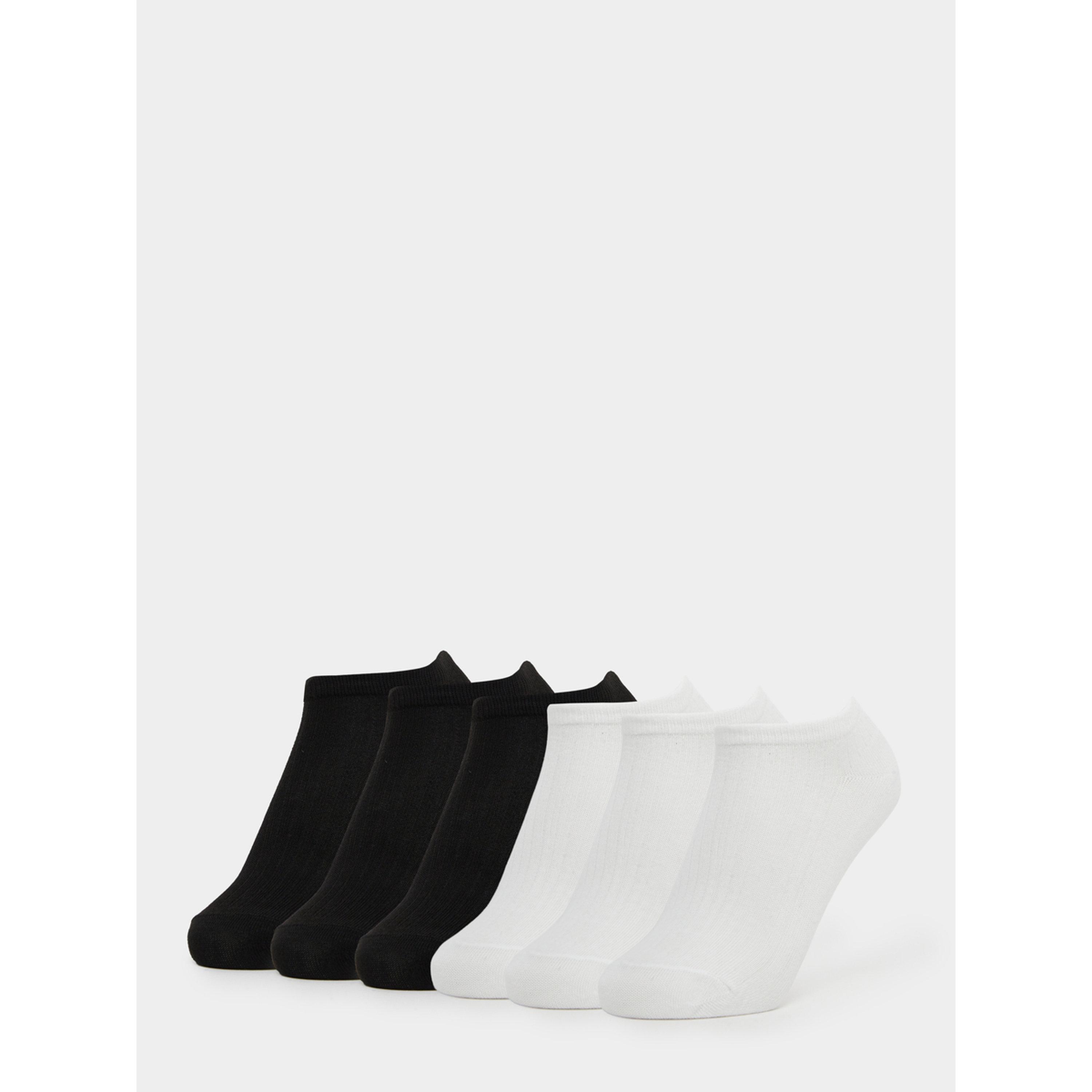 طقم من جوارب كاحل أسود وأبيض 6 قطع-women-socksandstockings-image-1