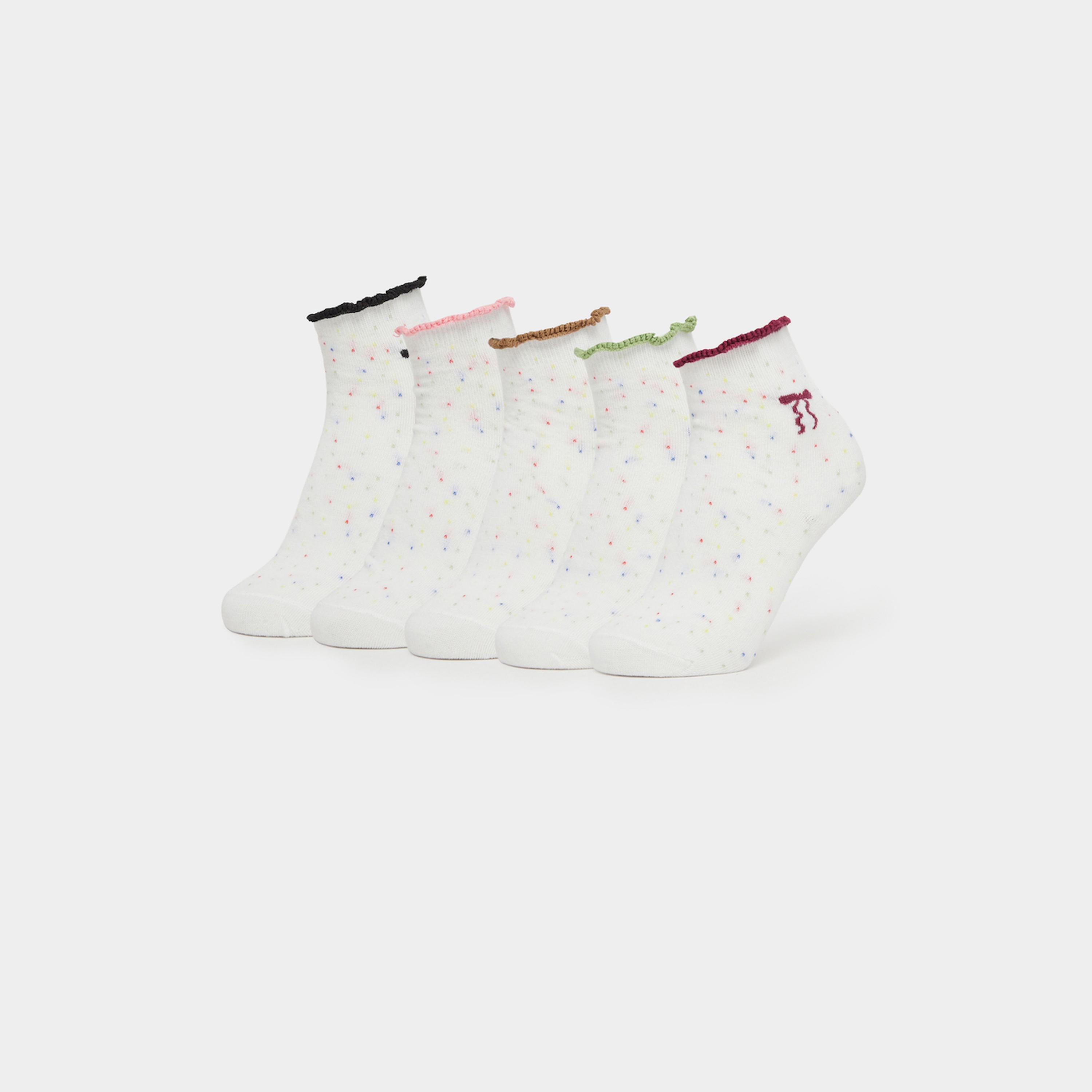طقم من جوارب بياقة وكشكش 5 قطع-women-socksandstockings-image-1