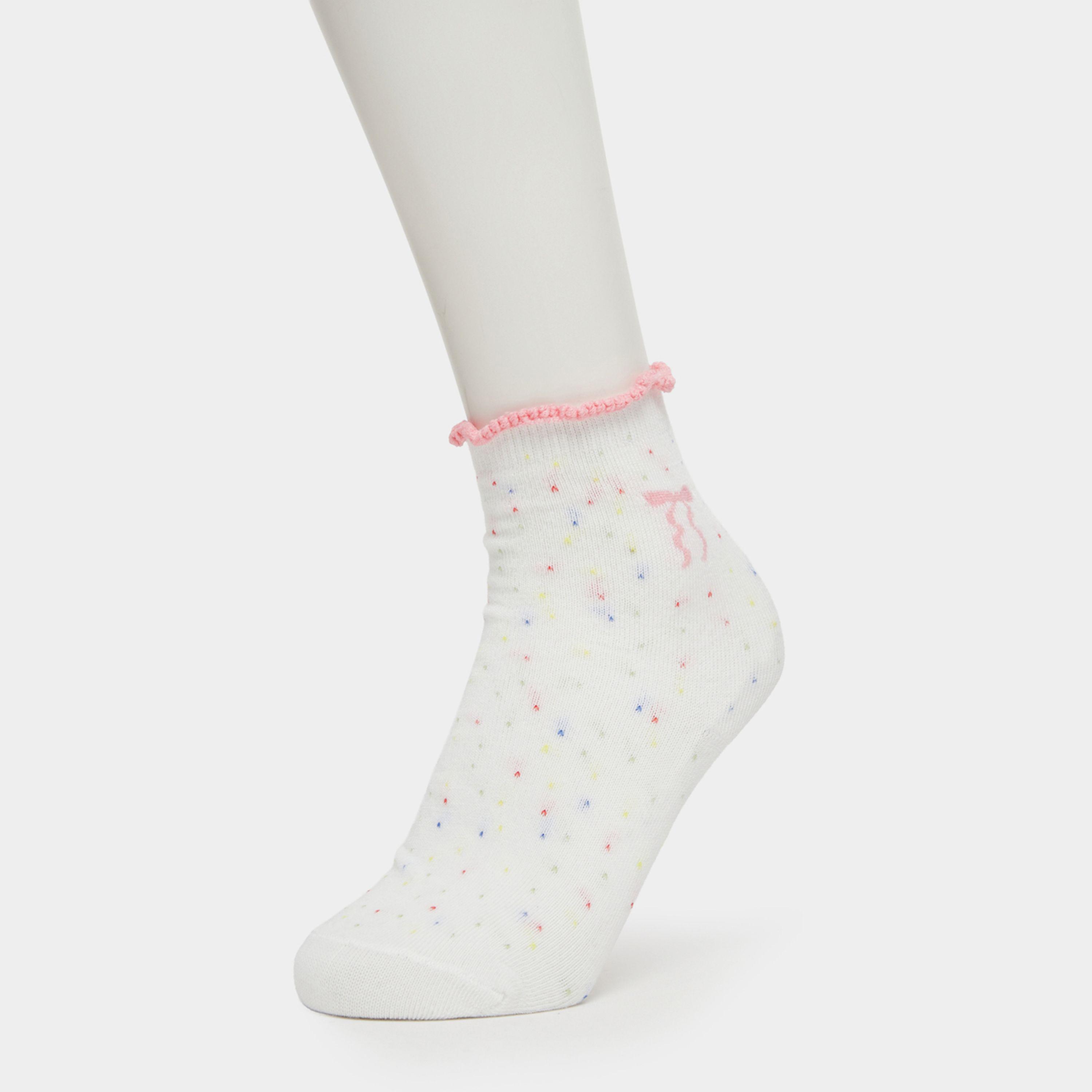 Styli Pack of 5 - White Crew Socks with Ruffle Trim-women-socksandstockings-image-2