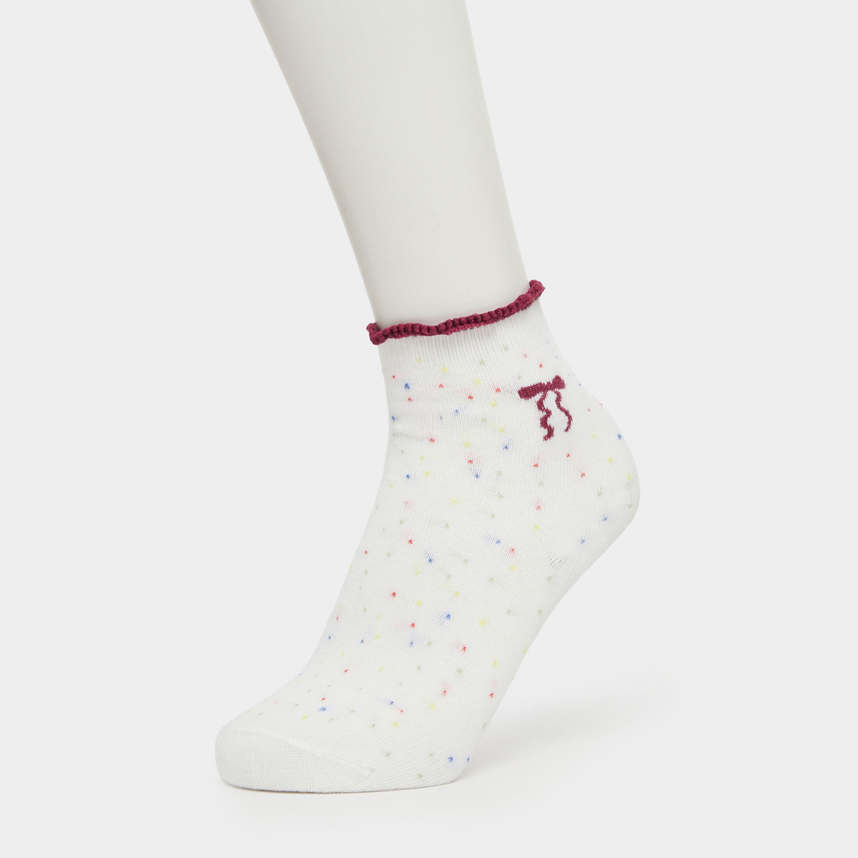 Styli Pack of 5 - White Crew Socks with Ruffle Trim-women-socksandstockings-image-4