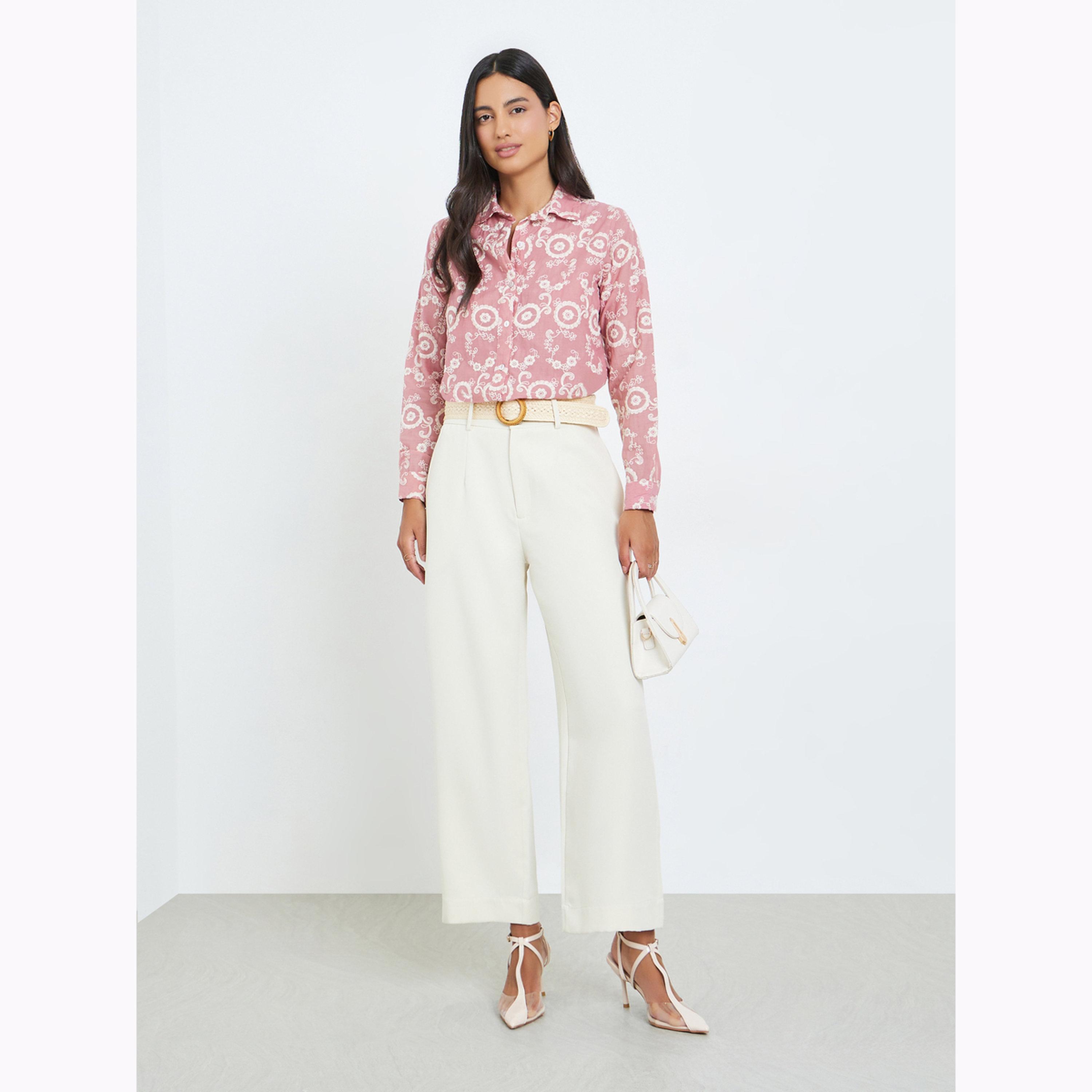 بلوزة قطن بقصة عادية وتطريز-women-clothing-shirtsandblouses-shirts-image-2