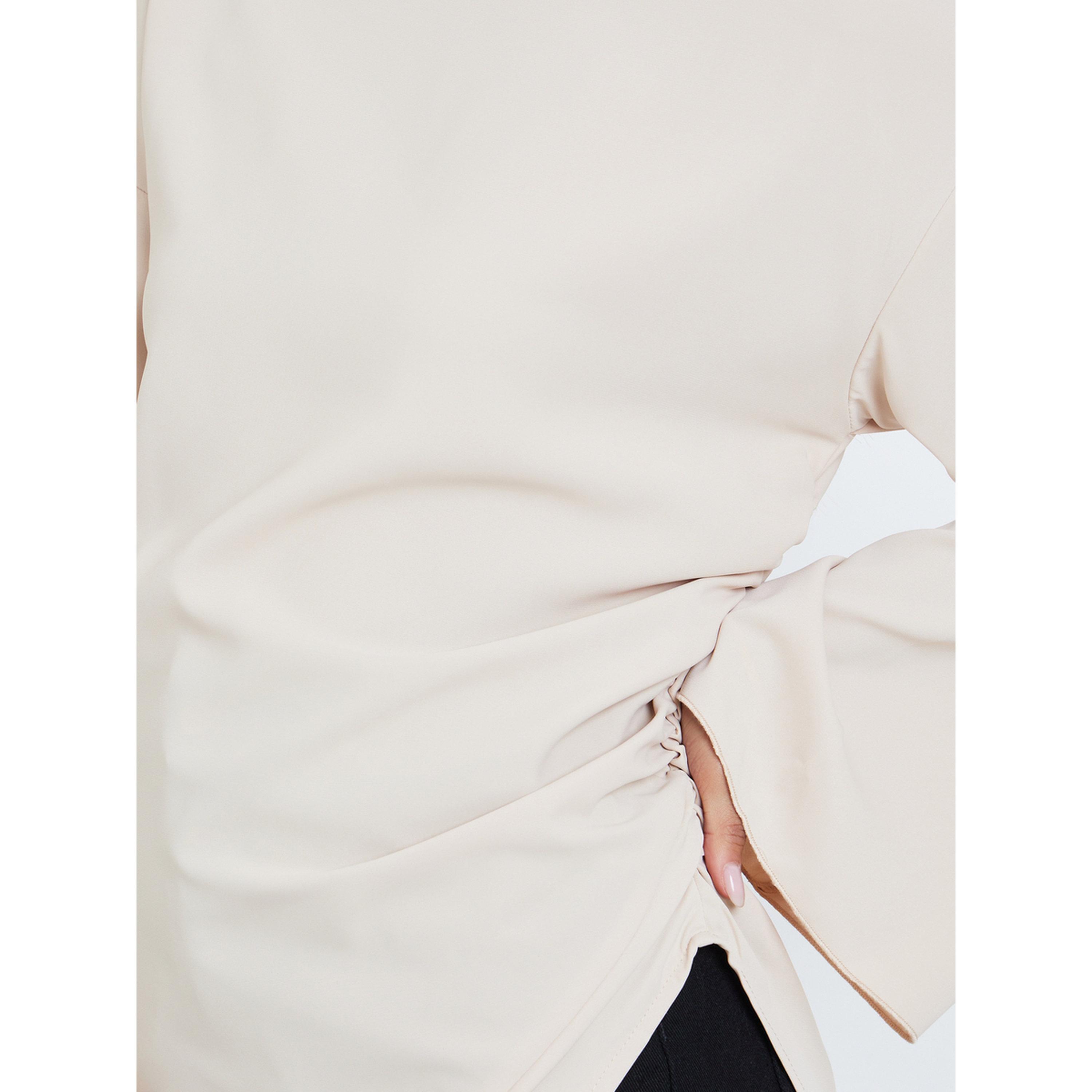بلوزة بأكمام واسعة وحافة غير متماثلة للنساء-women-clothing-shirtsandblouses-blouses-image-3