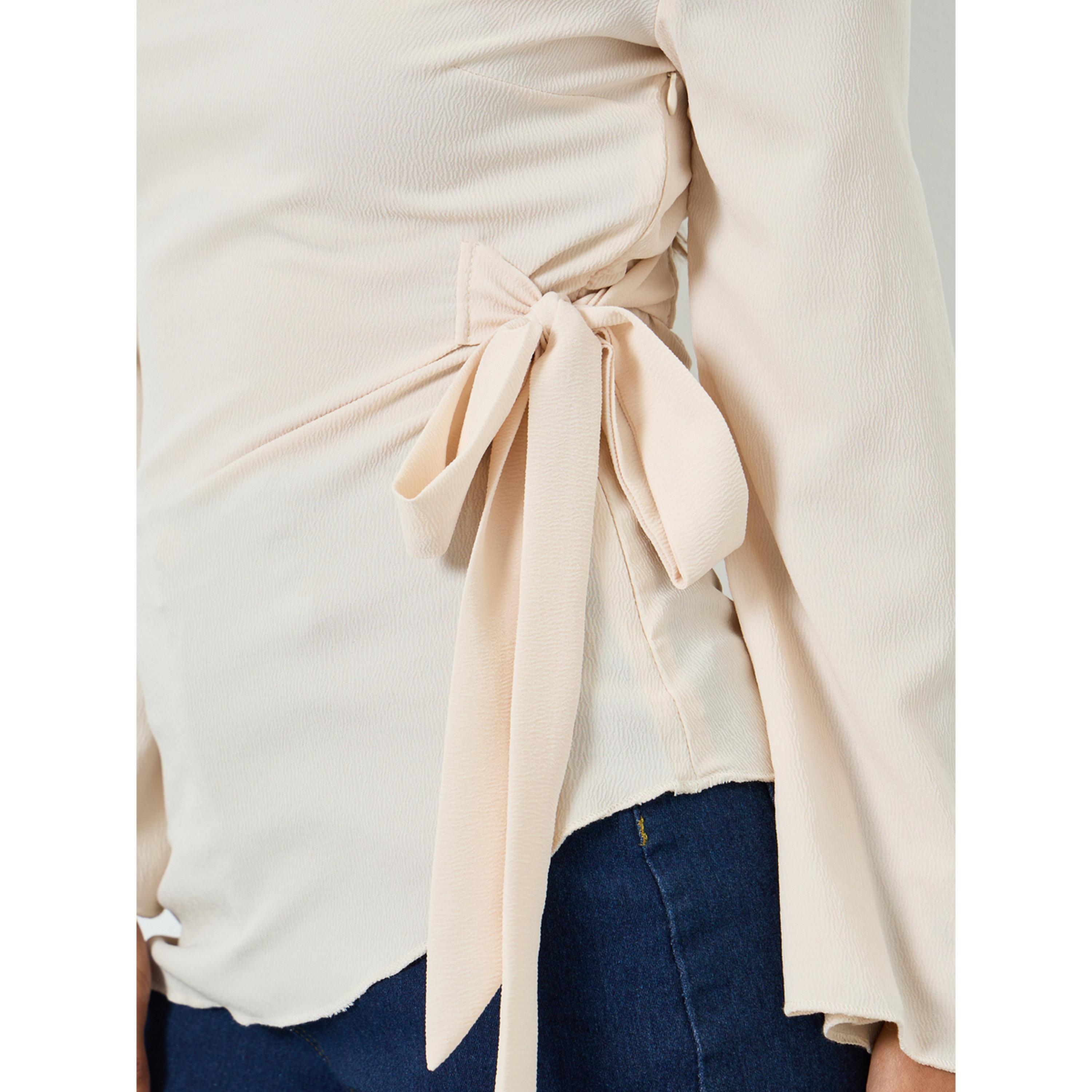 بلوزة بأكمام طويلة ورباط خصر-women-clothing-shirtsandblouses-blouses-image-4