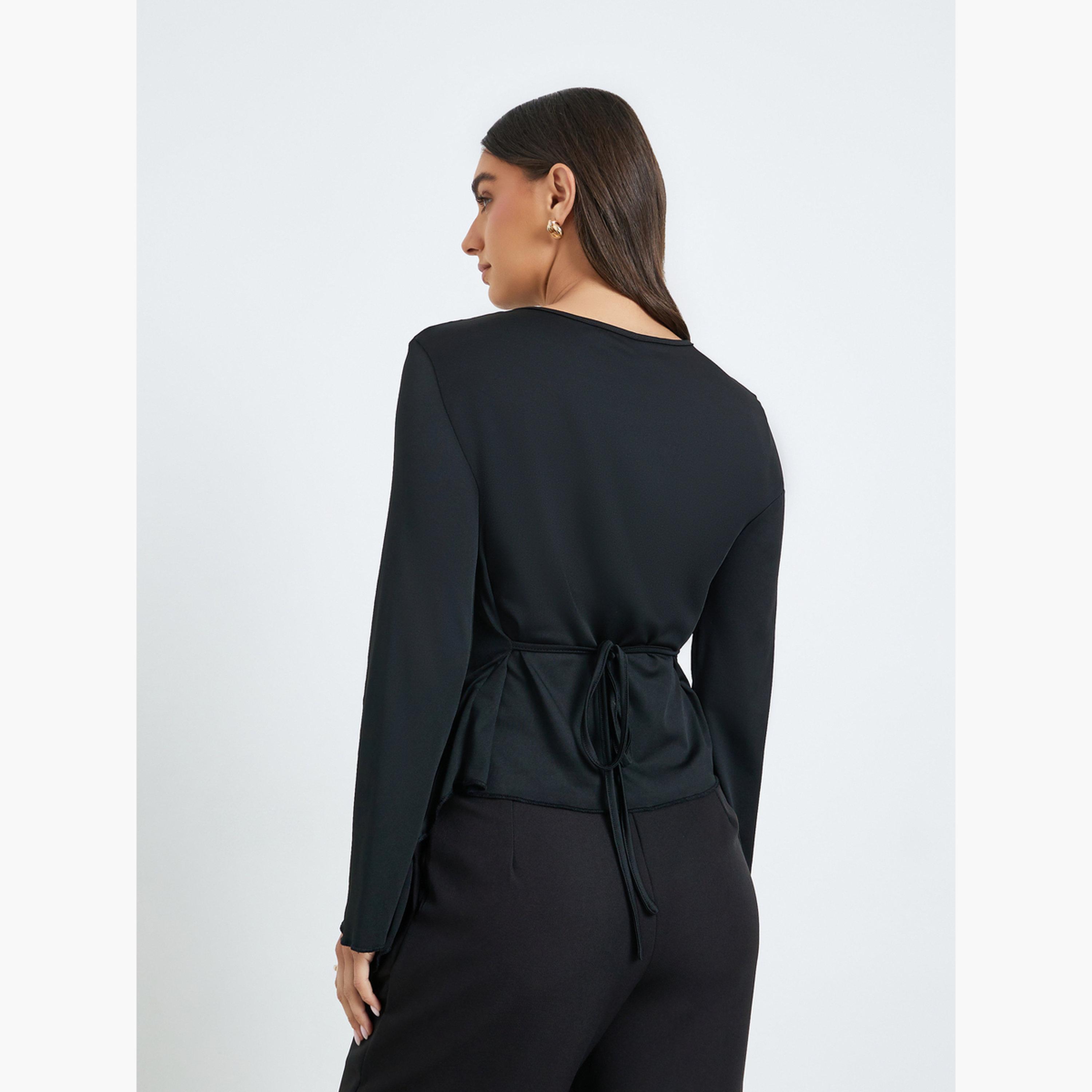 بلوزة محبوكة بحافة غير متماثلة-women-clothing-shirtsandblouses-blouses-image-4