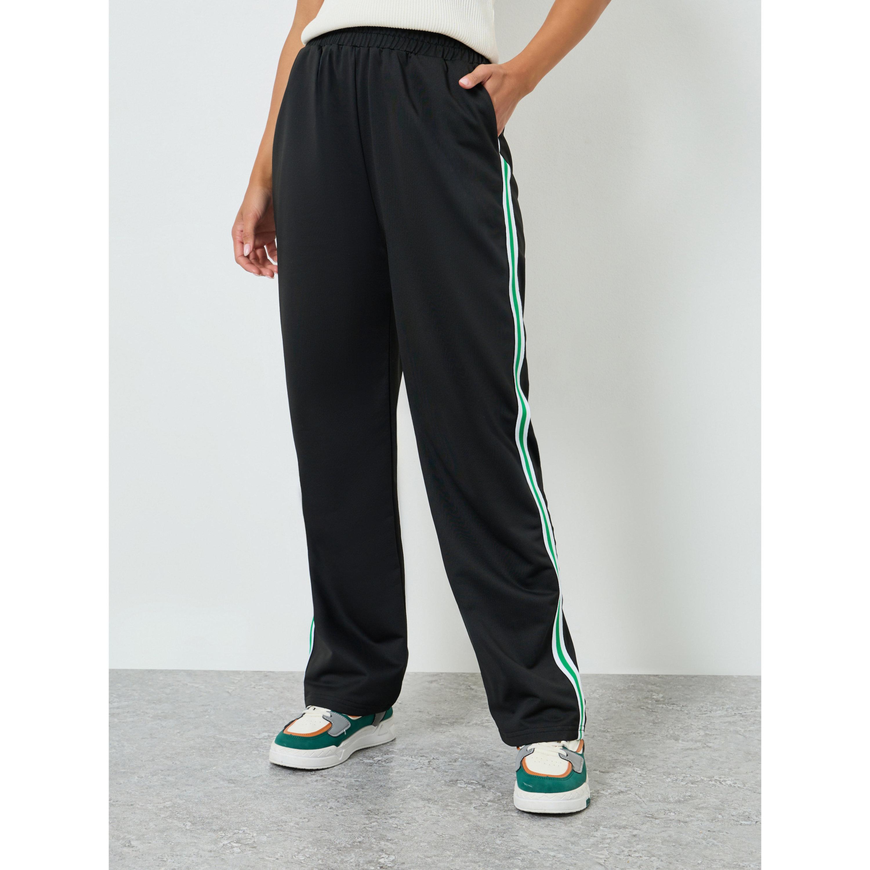 بنطال جوغر نسائي بأرجل واسعة وشريط جانبي-women-clothing-bottoms-joggers-image-1