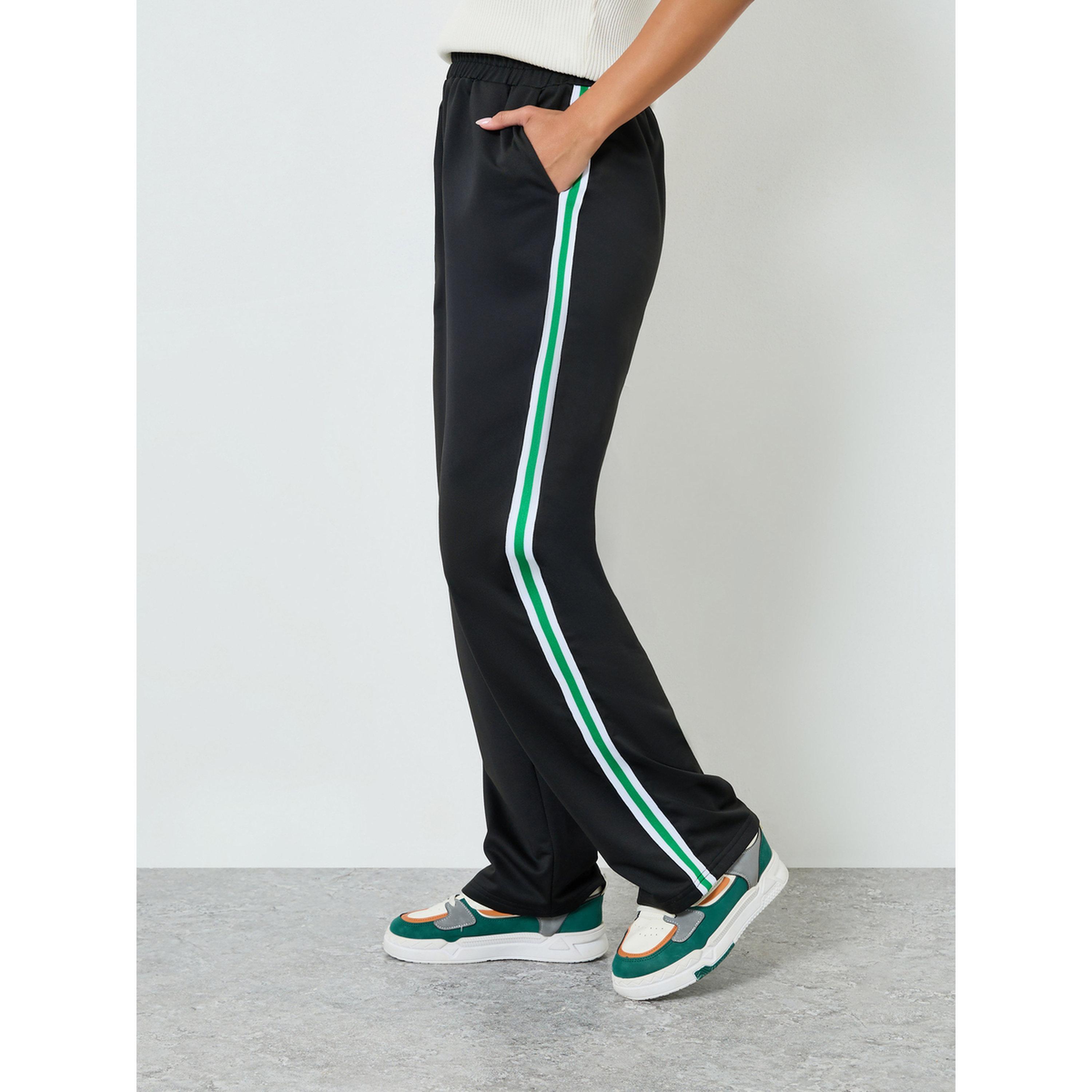 بنطال جوغر نسائي بأرجل واسعة وشريط جانبي-women-clothing-bottoms-joggers-image-4