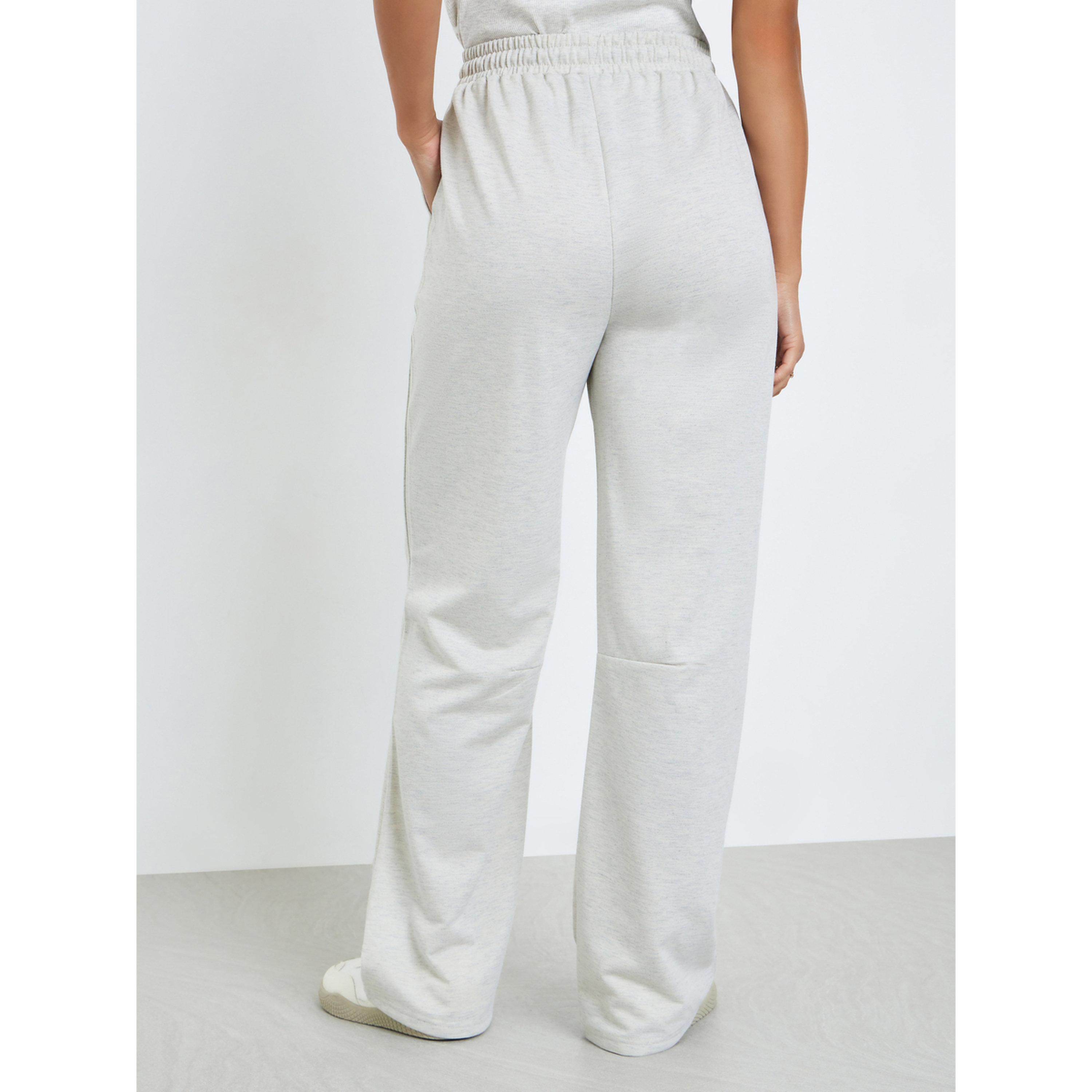 Styli Women Grey Wide Leg Joggers-women-clothing-bottoms-joggers-image-4