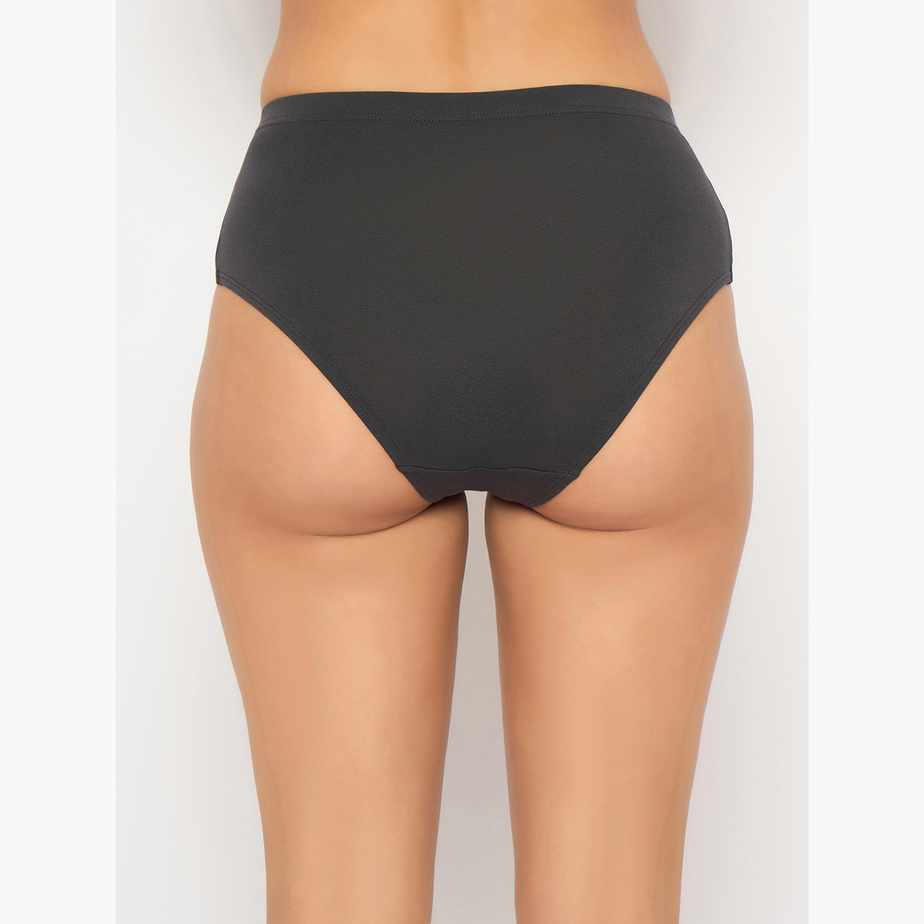 Clovia Pack of 3 - Mid-Waist Hipster Panties with Inner Elastic - Cotton-women-clothing-lingerie-panties-image-2