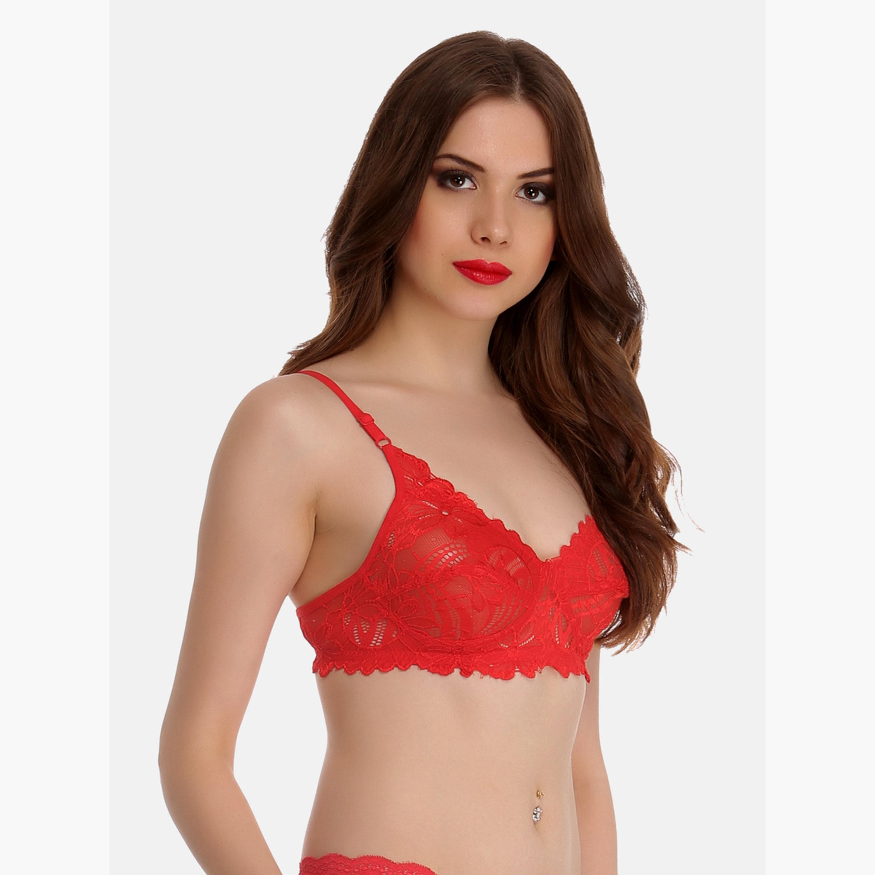 Clovia Lace Non-Padded Wirefree Full Coverage Bra-women-clothing-lingerie-bras-image-2