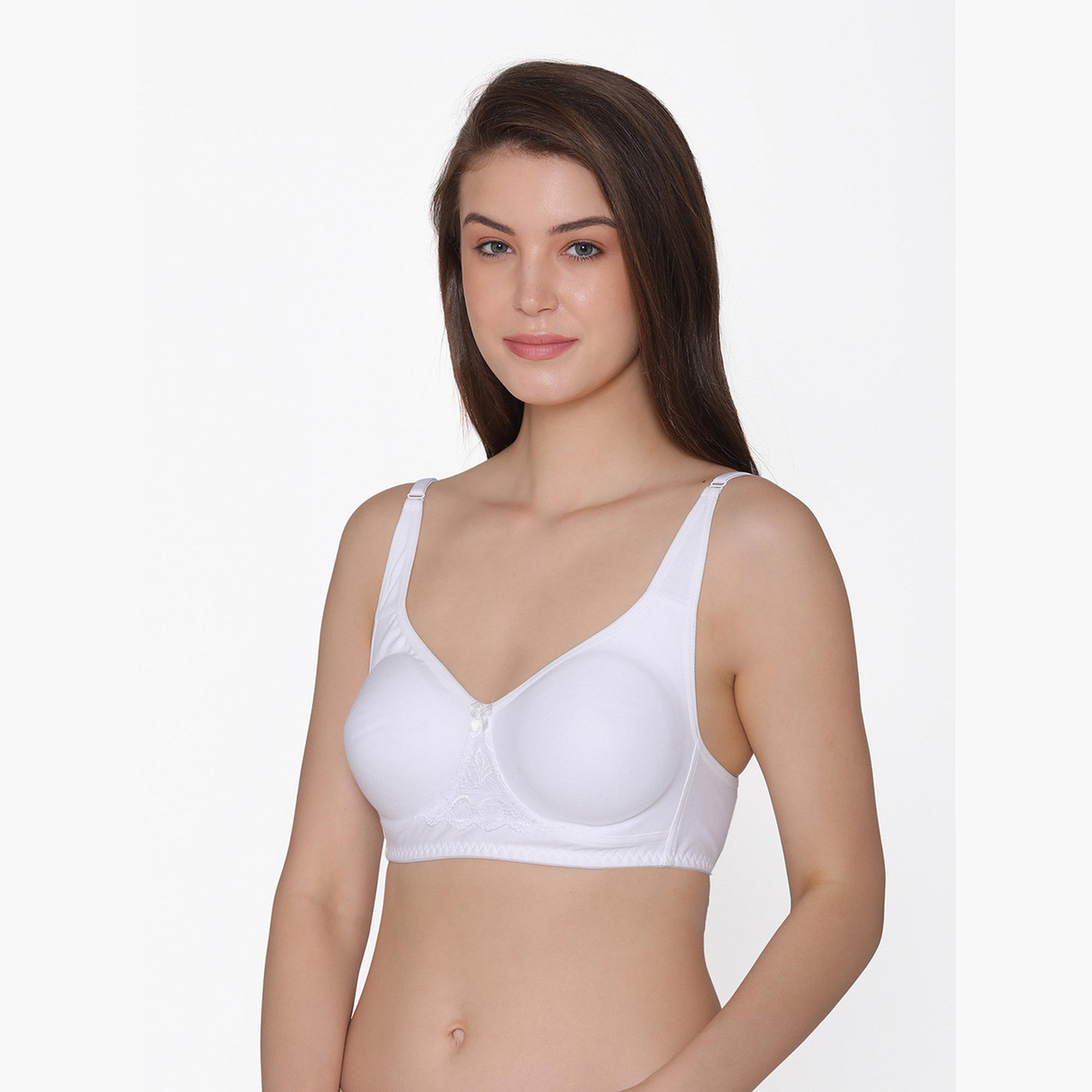 حمالة صدر تيشيرت قطن بتغطية كاملة بدون حشوة وبدون سلك-women-clothing-lingerie-bras-image-3