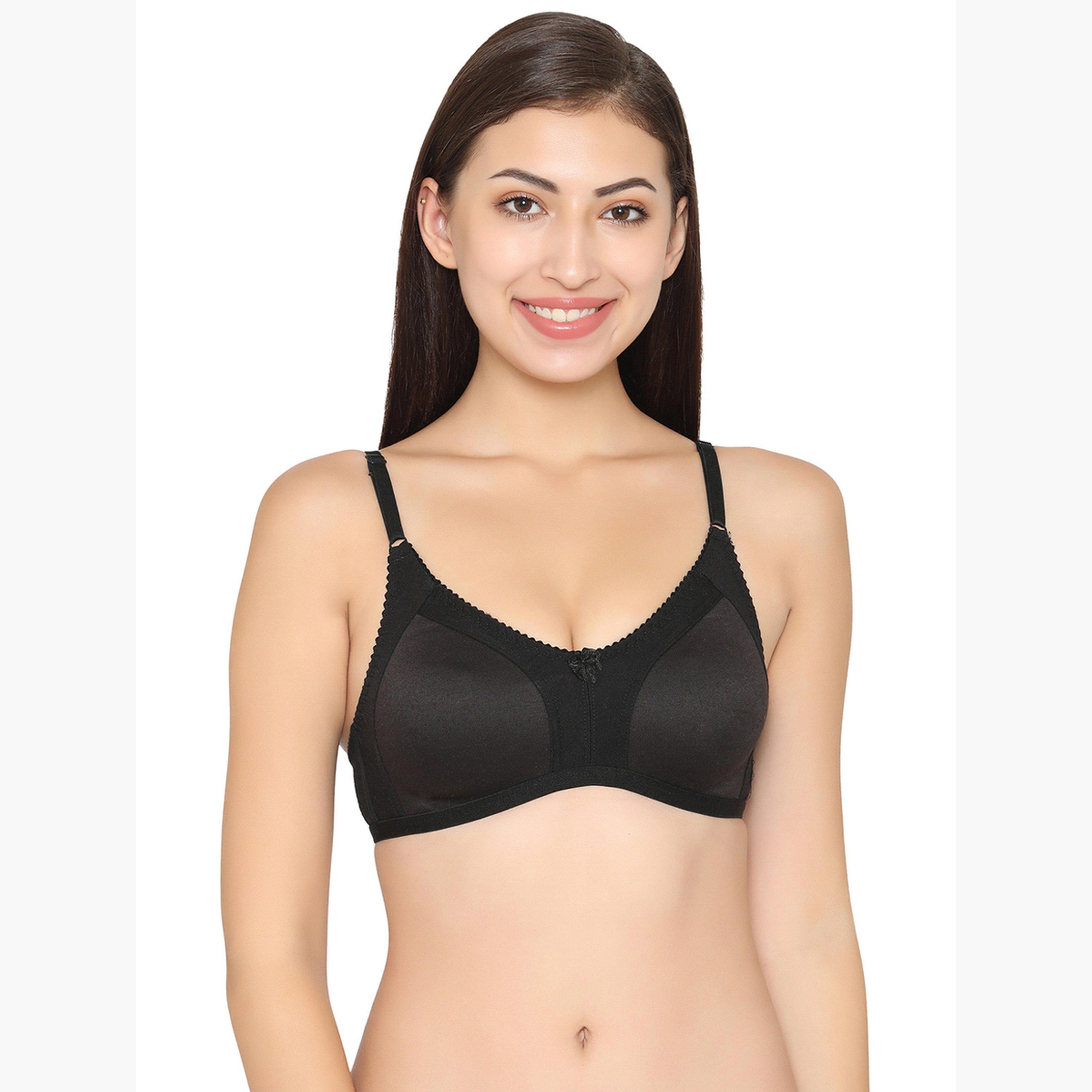 حمالة صدر قطن بتغطية كاملة بدون حشوة وبدون سلك وبتصميم سبيسر-women-clothing-lingerie-bras-image-1