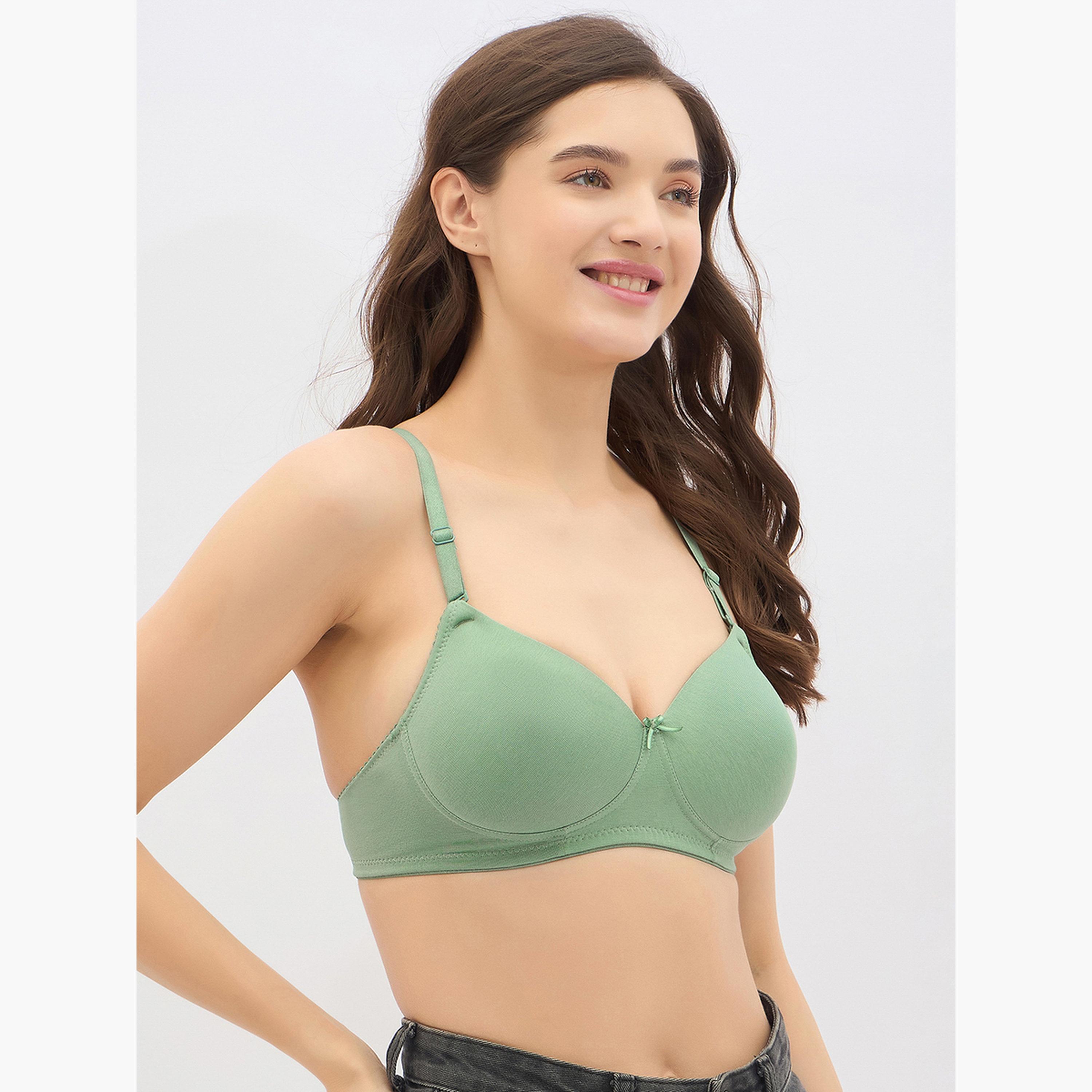 Clovia Cotton Padded Non-Wired Demi Cup T-shirt Bra-women-clothing-lingerie-bras-image-3
