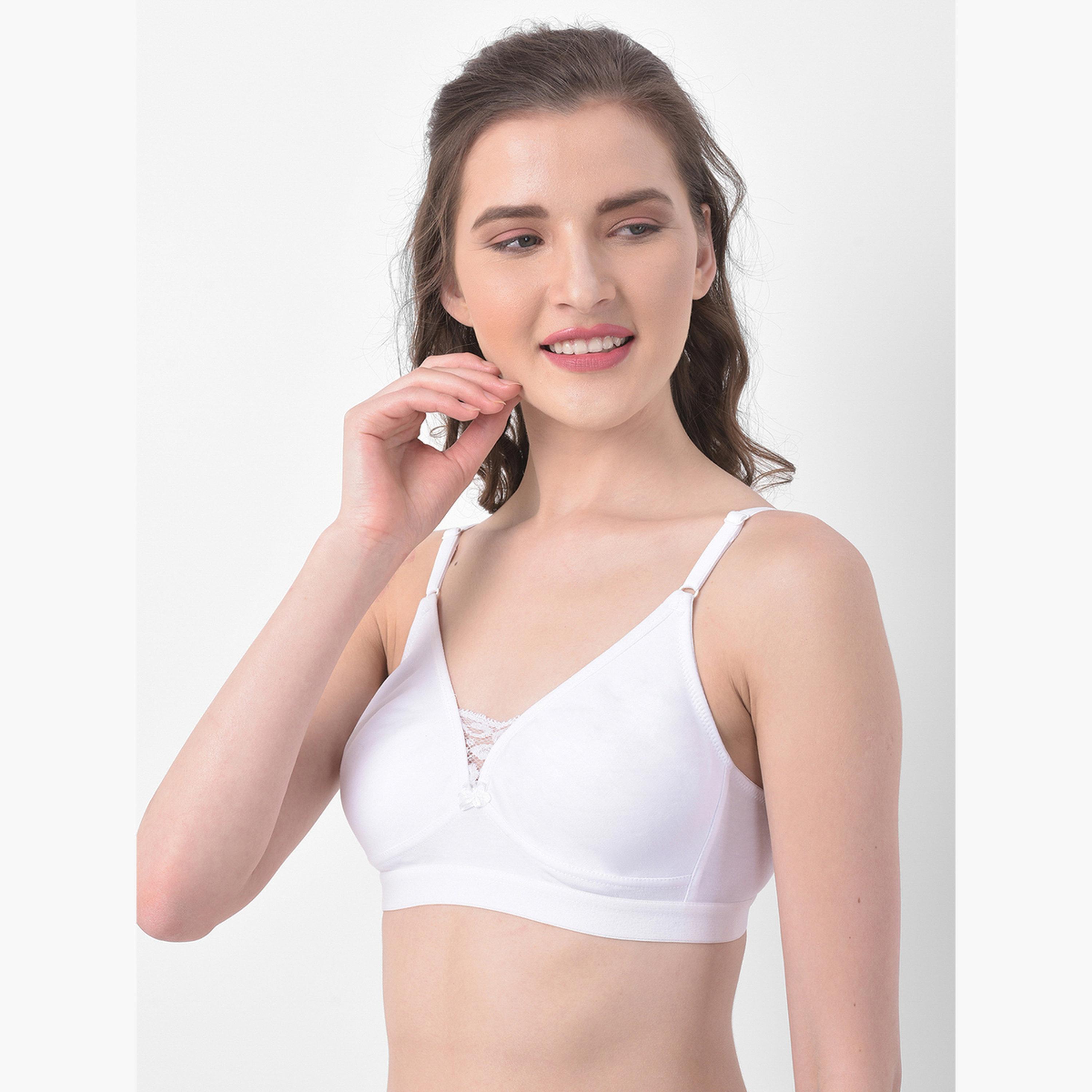 حمالة صدر تيشيرت قطن بتغطية كاملة بدون حشوة وبدون سلك-women-clothing-lingerie-bras-image-2