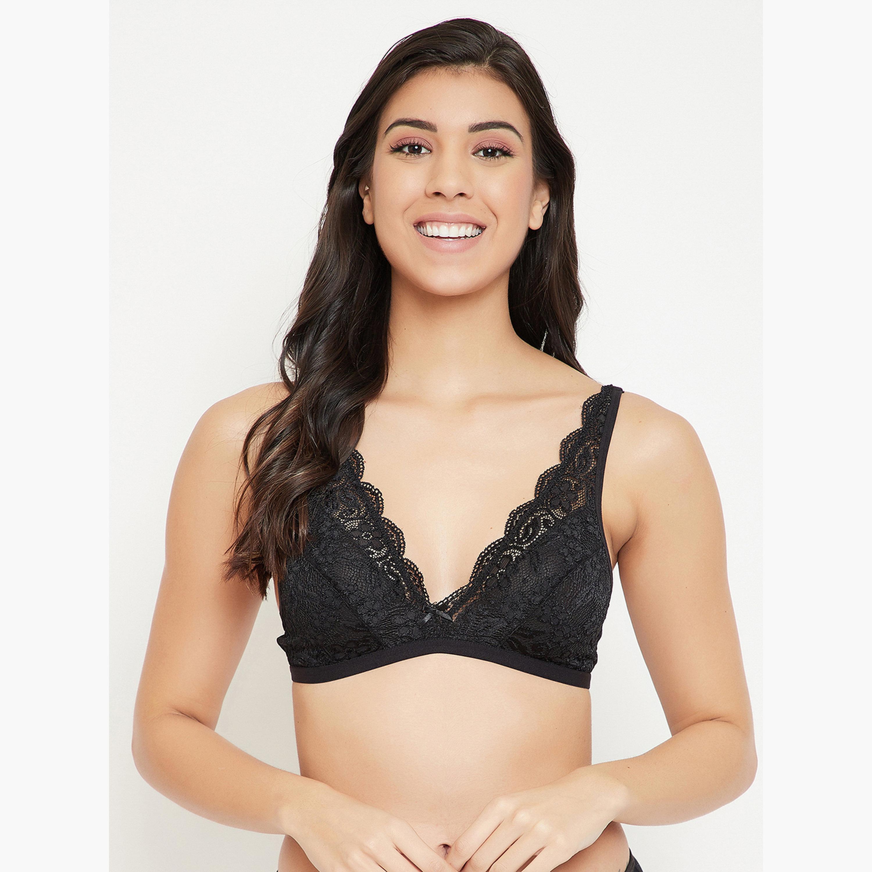 Clovia Non-Padded Non-Wired Demi Cup Plunge Bra-women-clothing-lingerie-bras-image-1