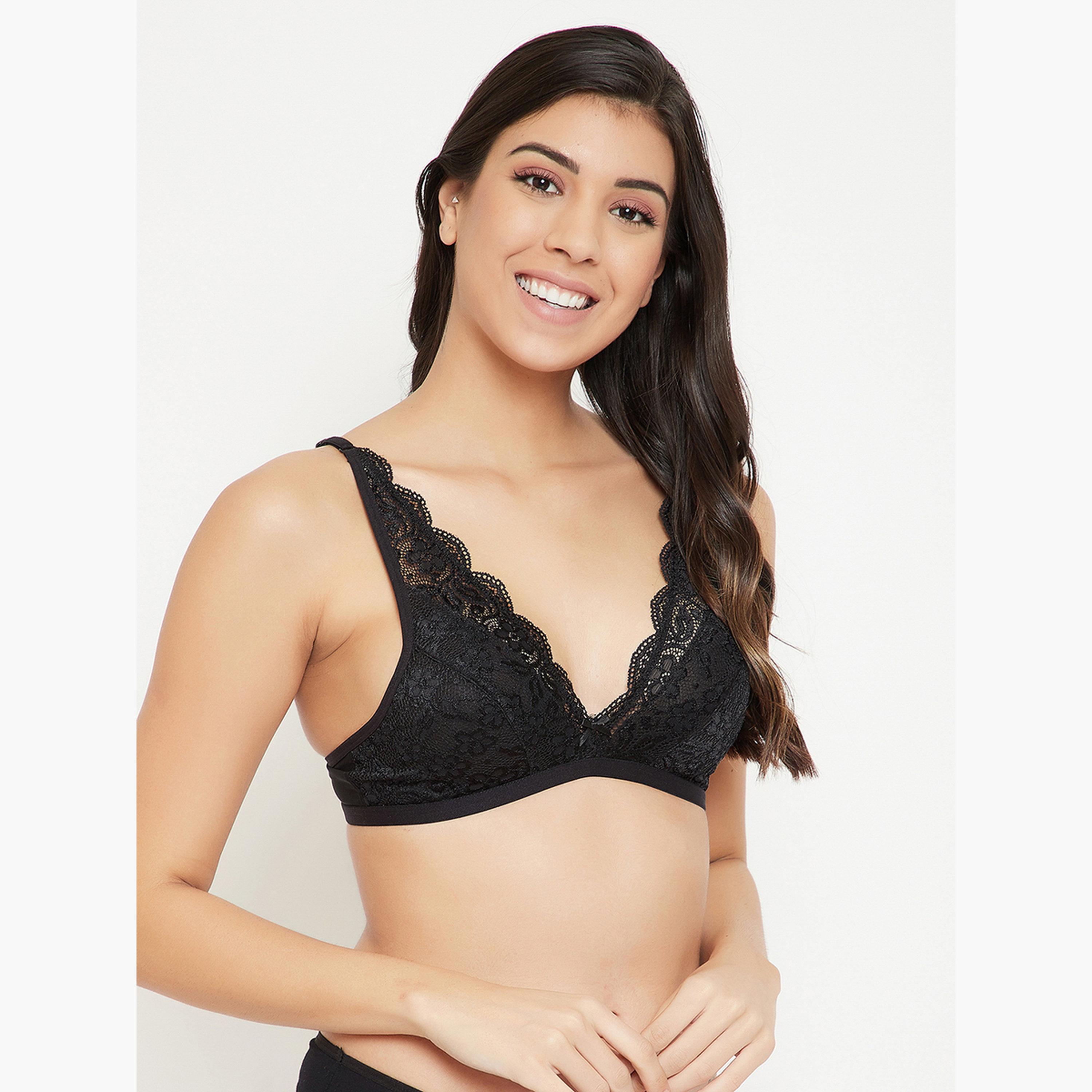 Clovia Non-Padded Non-Wired Demi Cup Plunge Bra-women-clothing-lingerie-bras-image-3