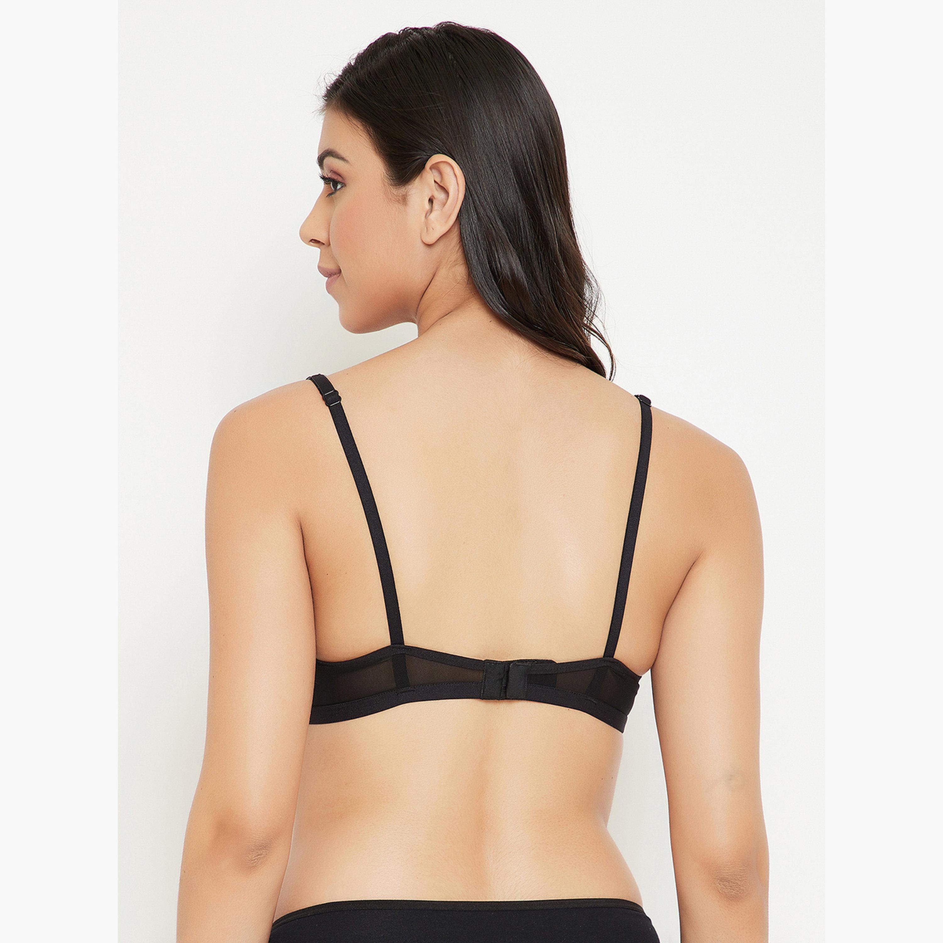 Clovia Non-Padded Non-Wired Demi Cup Plunge Bra-women-clothing-lingerie-bras-image-4