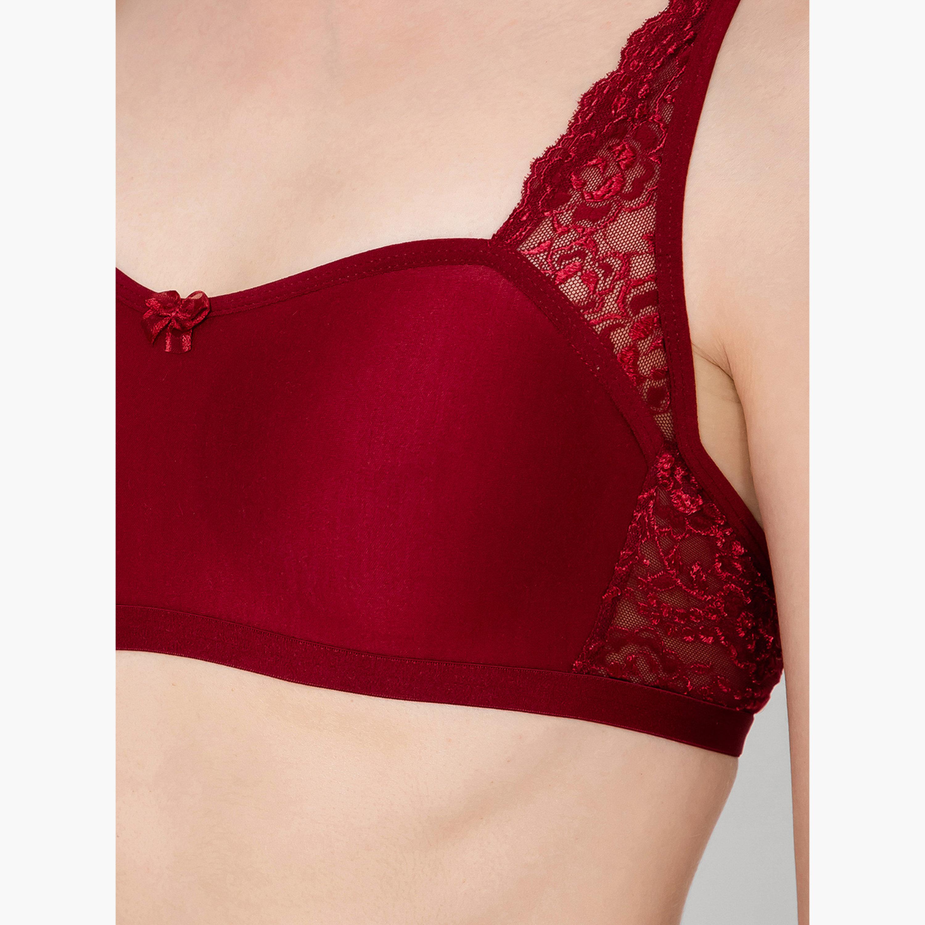 حمالة صدر تيشيرت بتغطية كاملة بدون حشوة وبدون سلك وبتصميم سبيسر بالكونيت-women-clothing-lingerie-bras-image-6