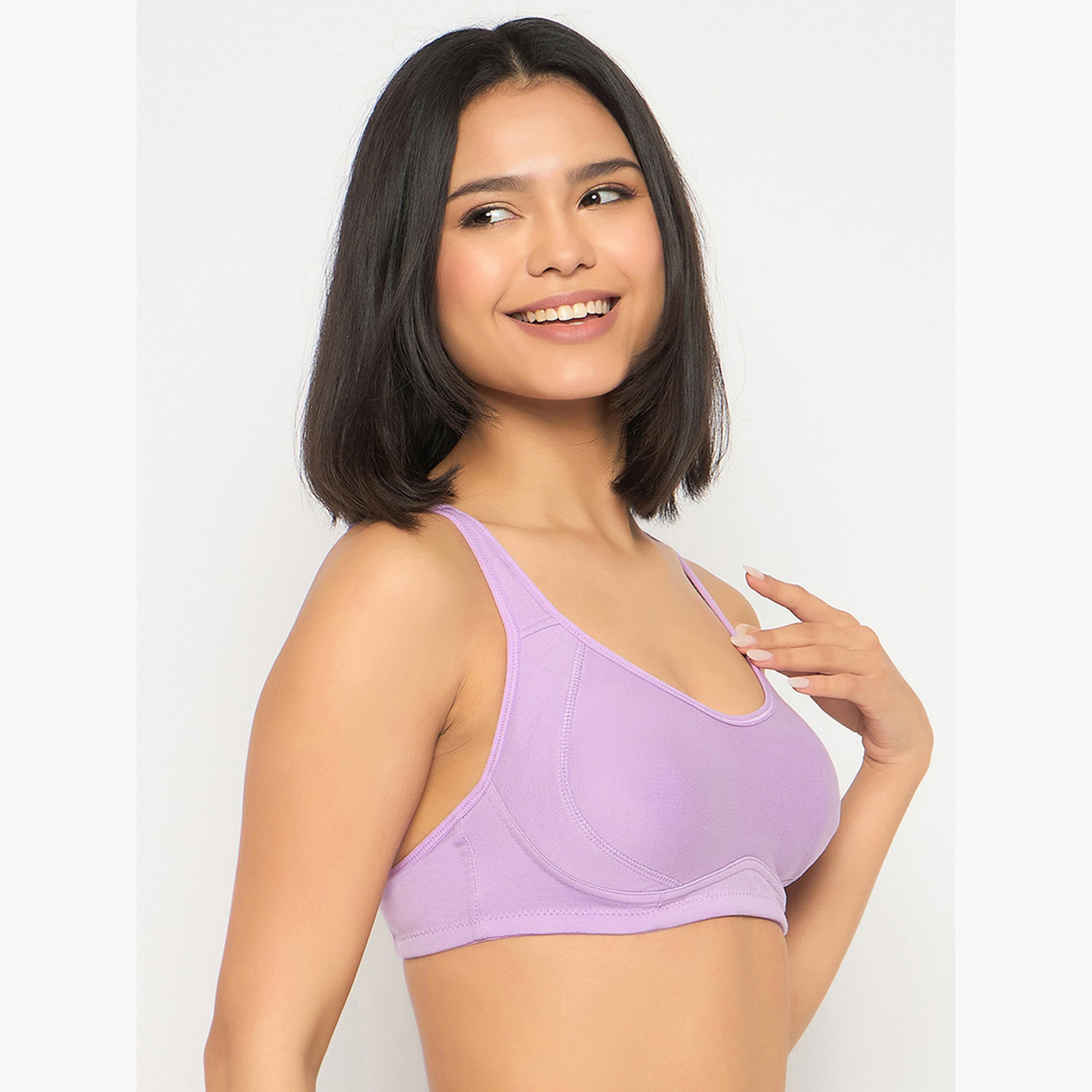 حمالة صدر تيشيرت قطن بتغطية كاملة بدون حشوة وبدون سلك-women-clothing-lingerie-bras-image-3