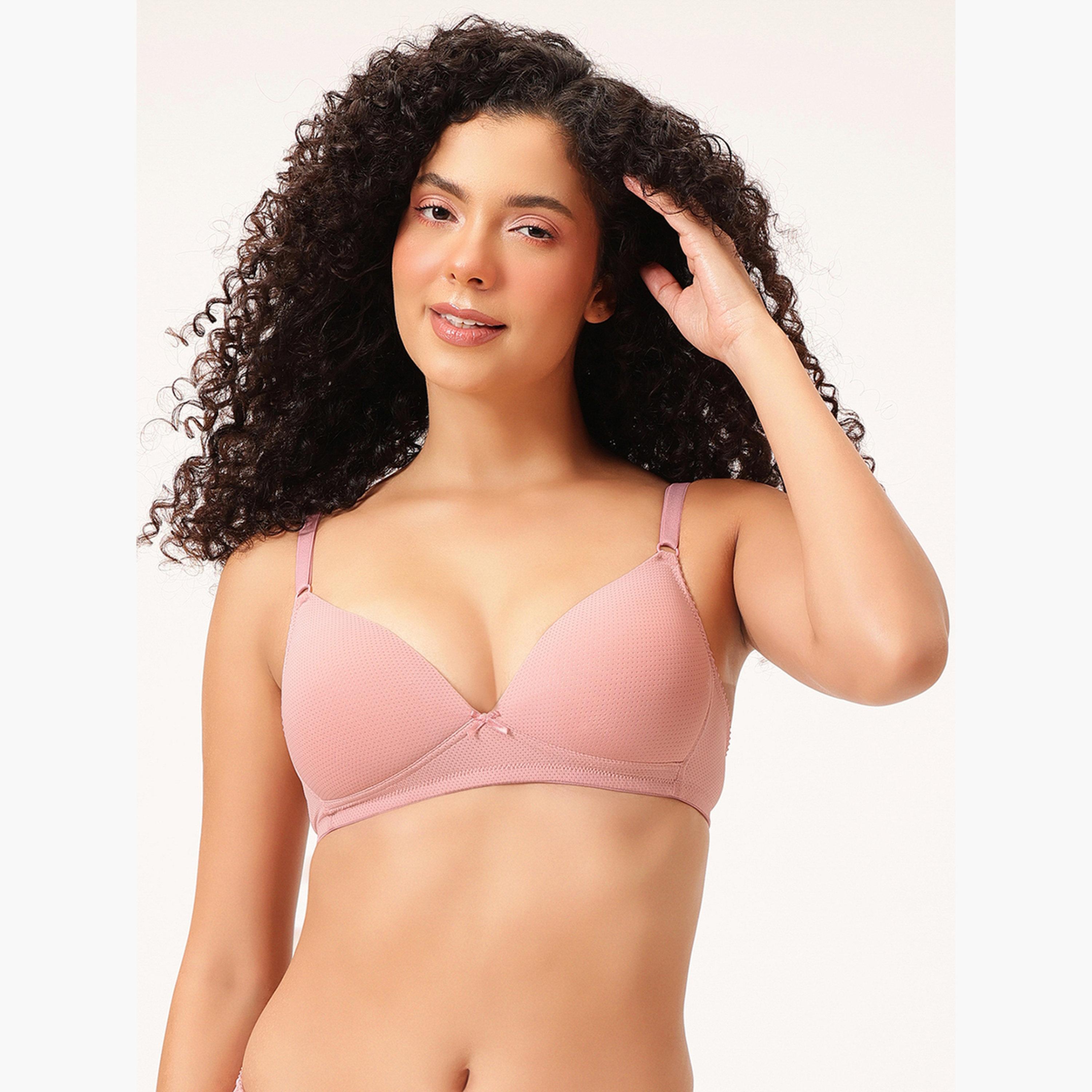 Clovia Padded Non-Wired Demi Cup Plunge Bra-women-clothing-lingerie-bras-image-2