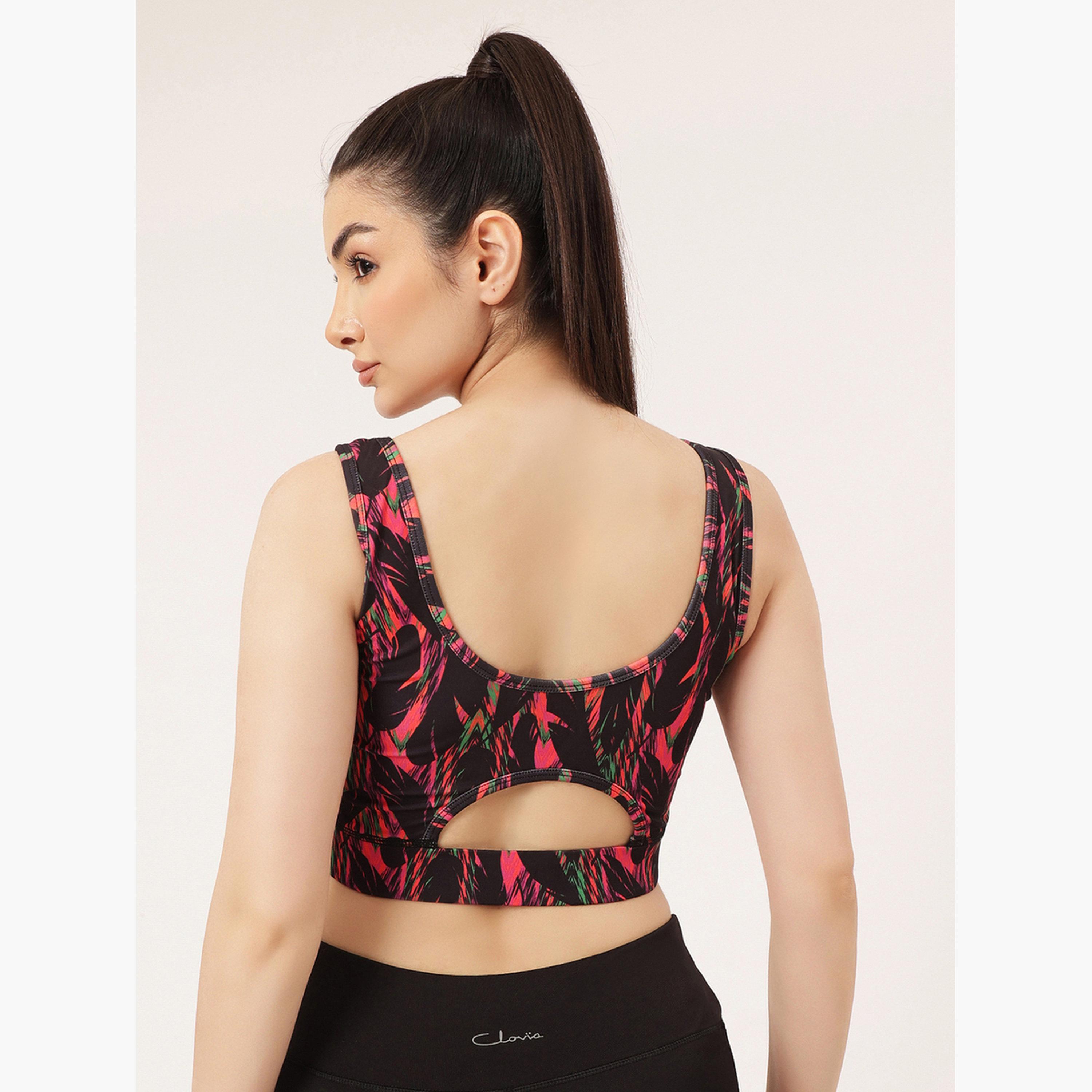 Clovia Medium Impact Padded Printed Sports Bra with Removable Pads-women-clothing-lingerie-bras-image-5