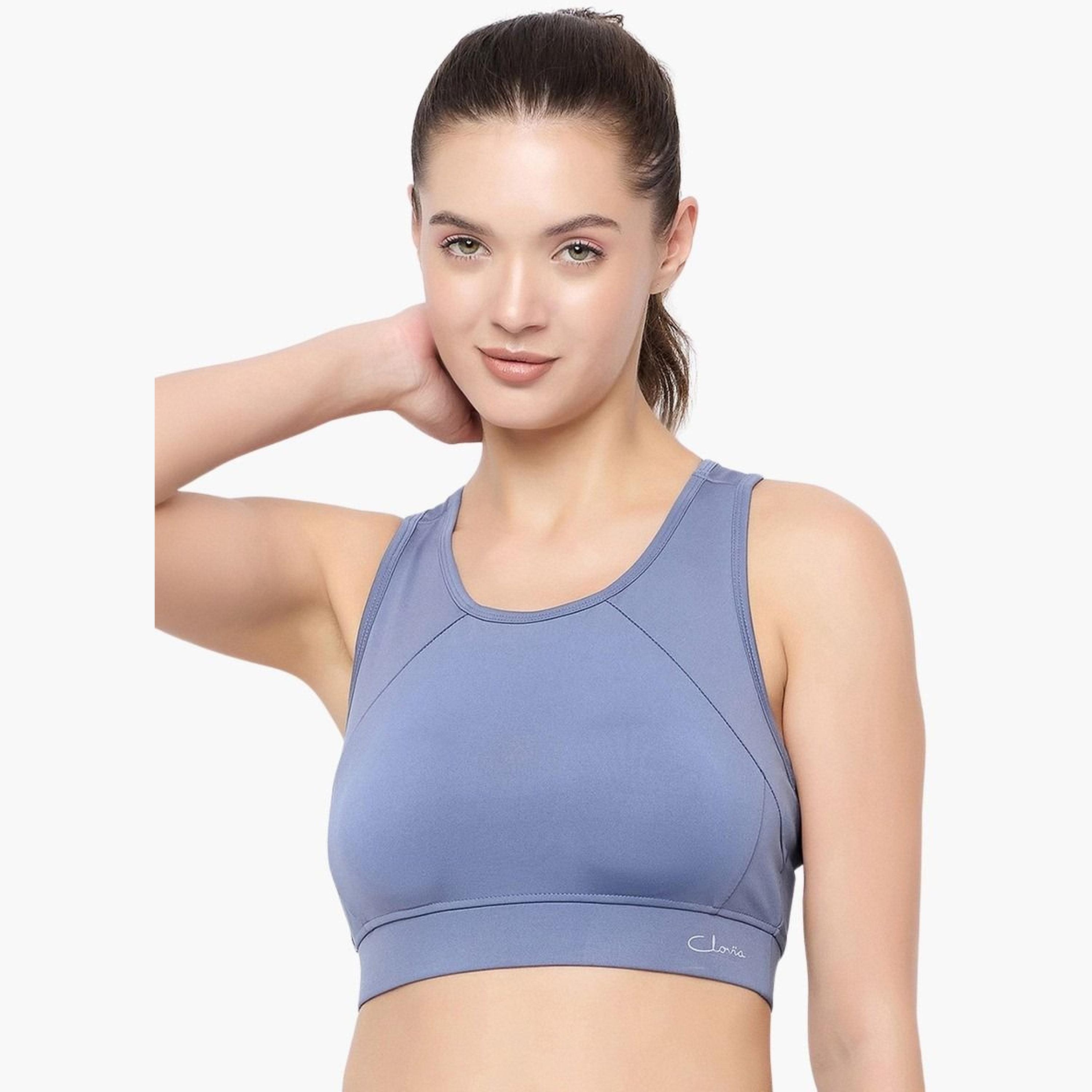 حمالة صدر رياضية بظهر متسابق مبطنة بدعم متوسط مع قوالب قابلة للإزالة-women-clothing-lingerie-bras-image-1