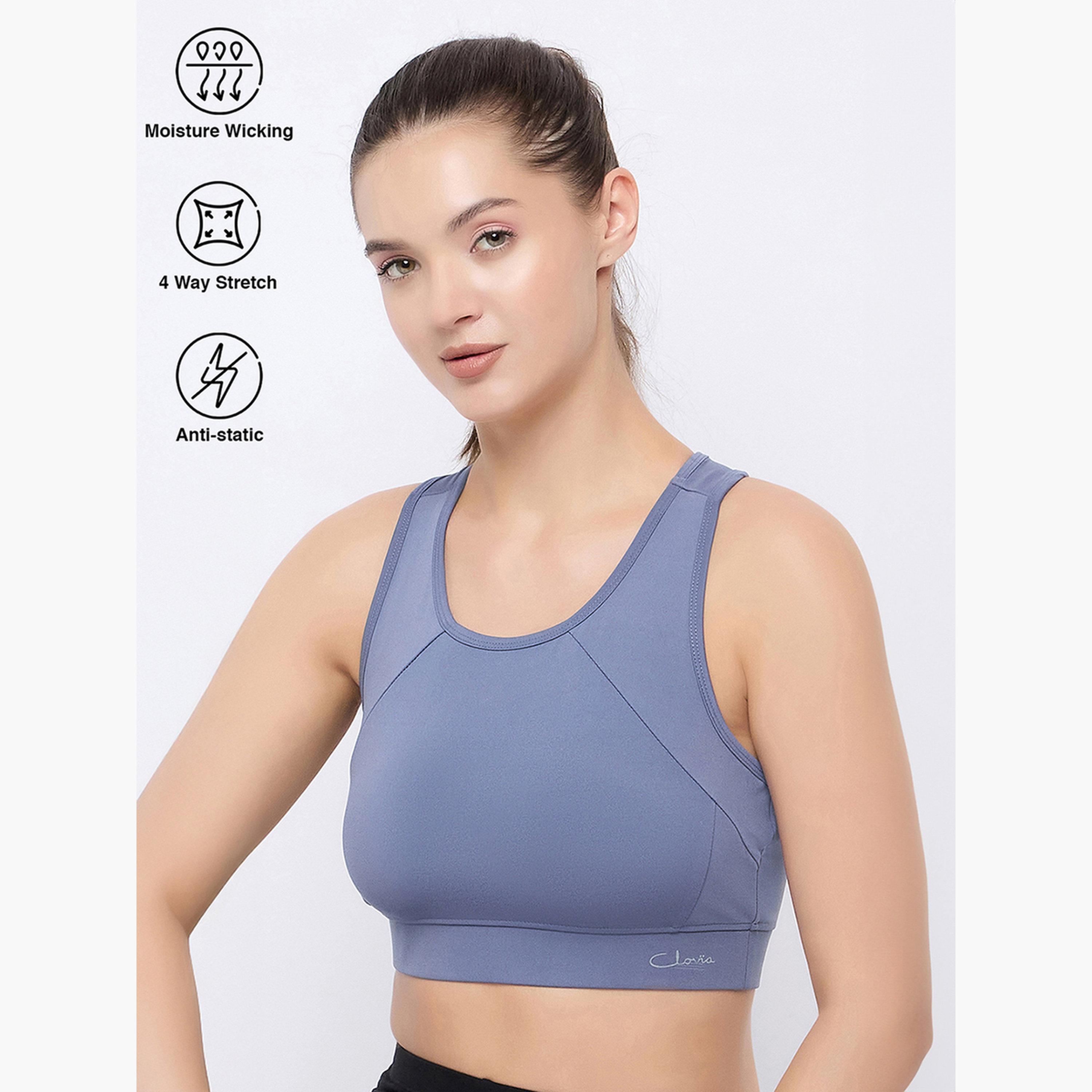Clovia Medium Impact Padded Racerback Sports Bra with Removable Cups-women-clothing-lingerie-bras-image-2