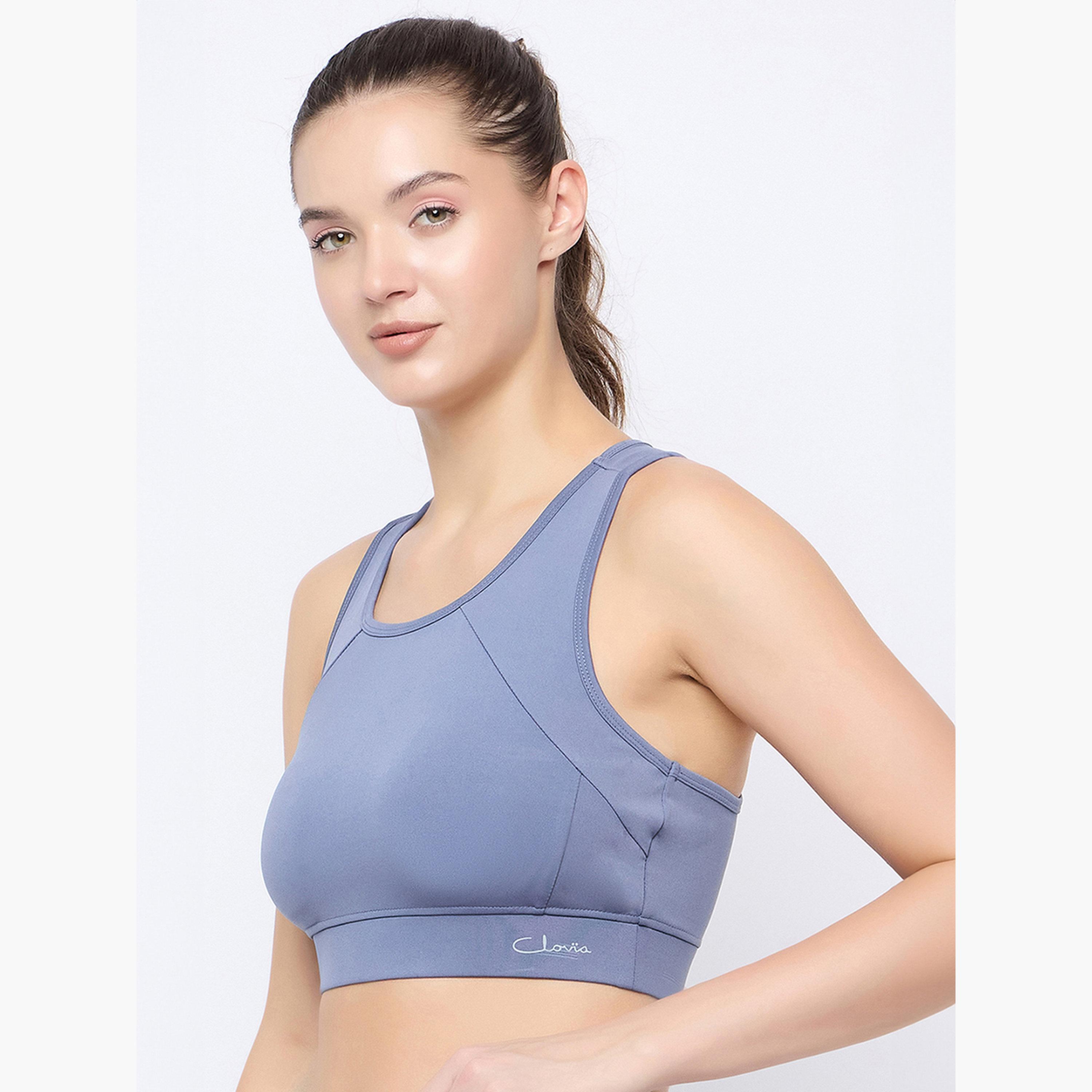 حمالة صدر رياضية بظهر متسابق مبطنة بدعم متوسط مع قوالب قابلة للإزالة-women-clothing-lingerie-bras-image-5