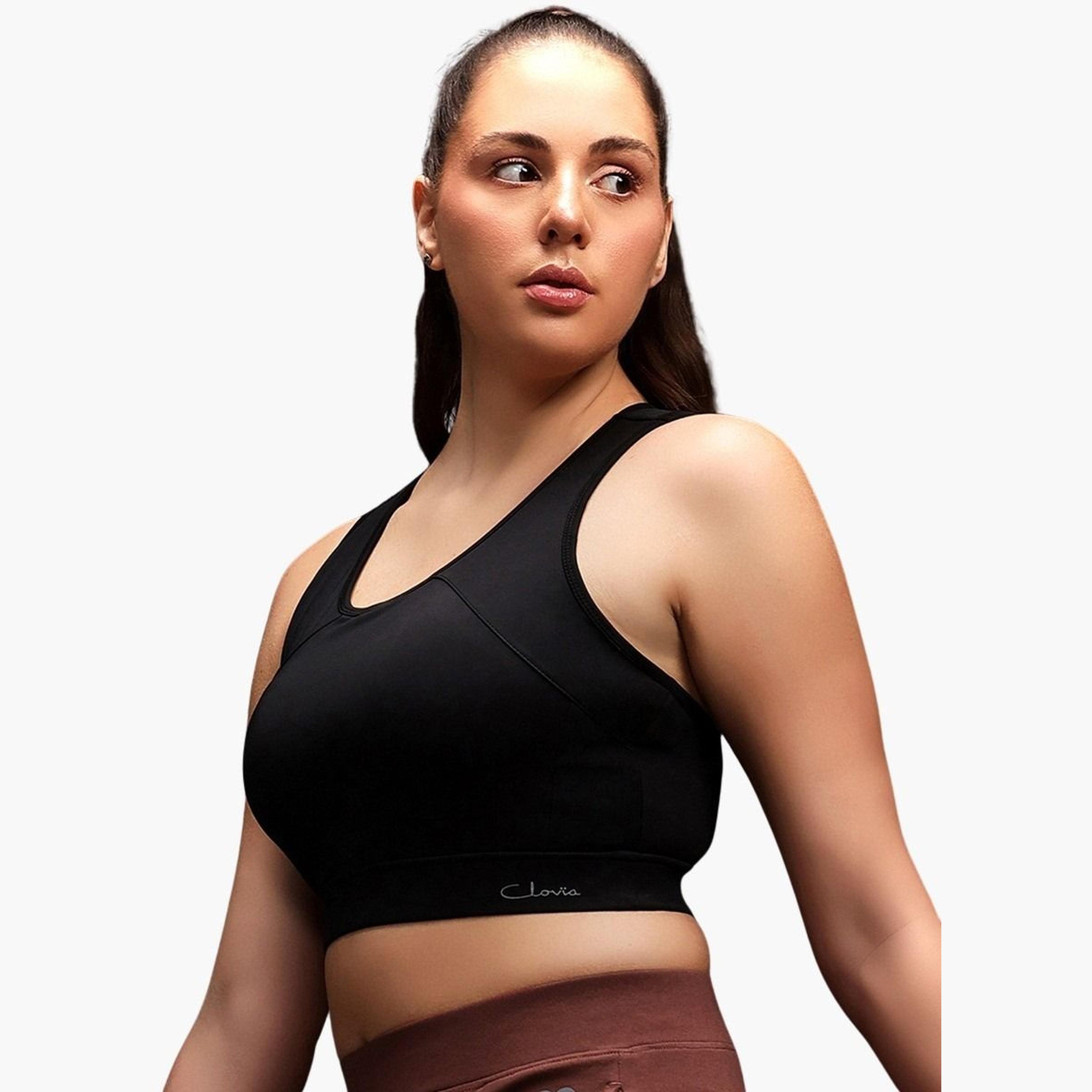 حمالة صدر رياضية بظهر متسابق مبطنة بدعم متوسط-women-clothing-lingerie-bras-image-1