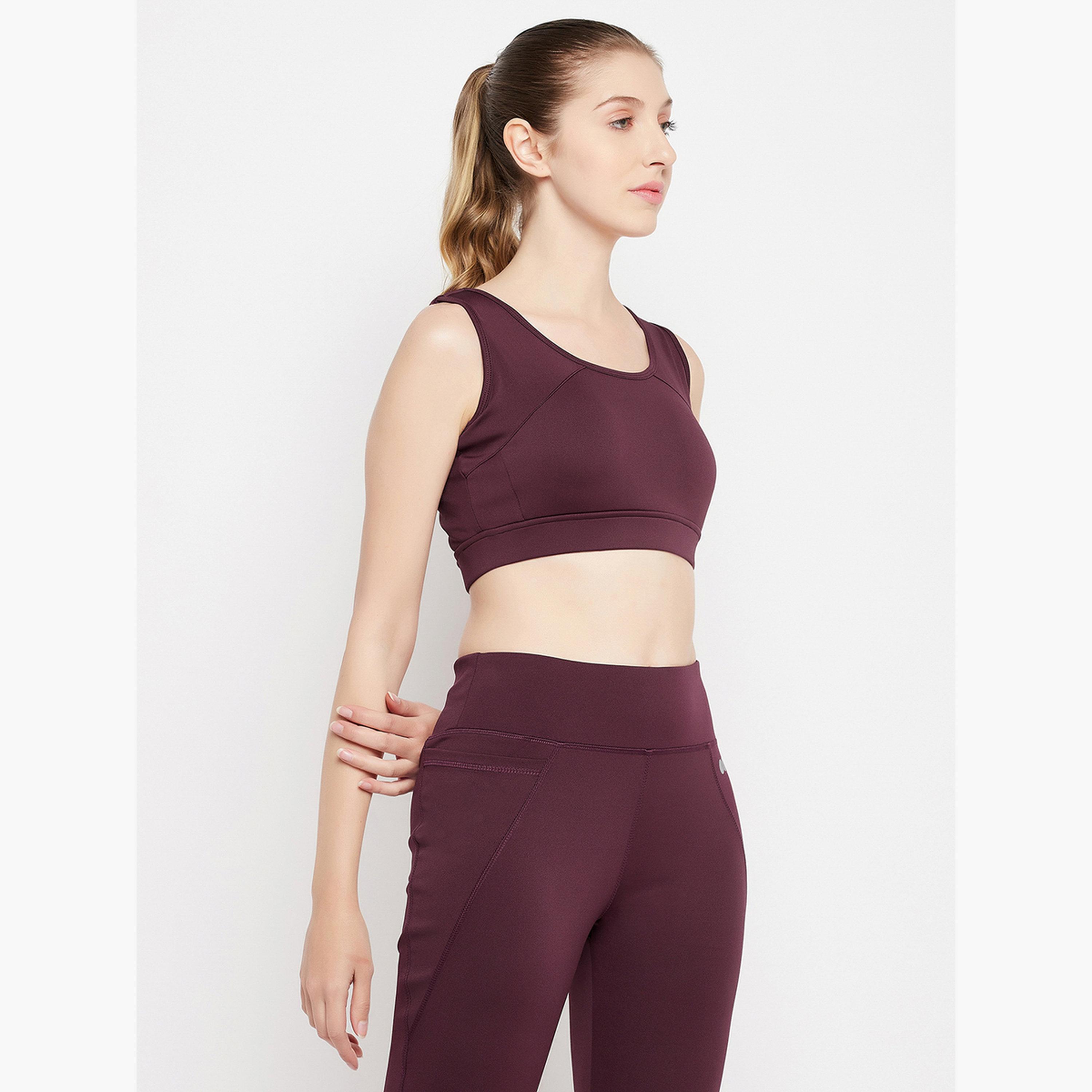 Clovia Women Medium Impact Padded Racerback Sports Bra-sports-women-clothing-sportsbras-image-4