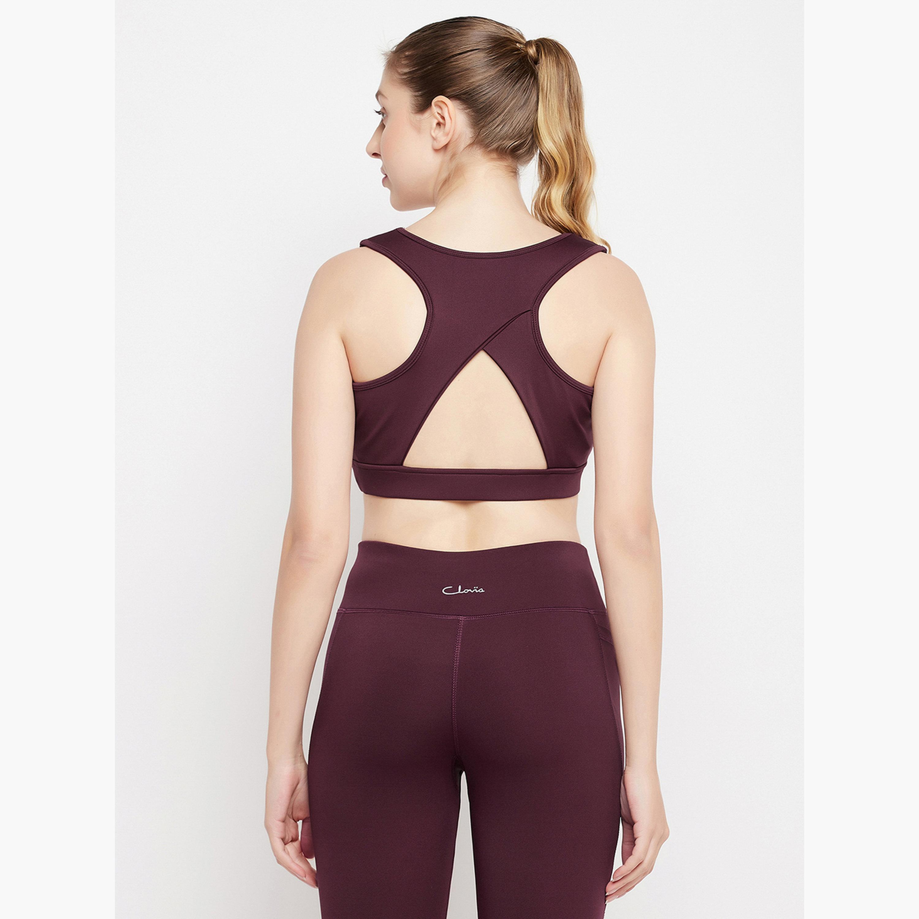Clovia Women Medium Impact Padded Racerback Sports Bra-sports-women-clothing-sportsbras-image-5