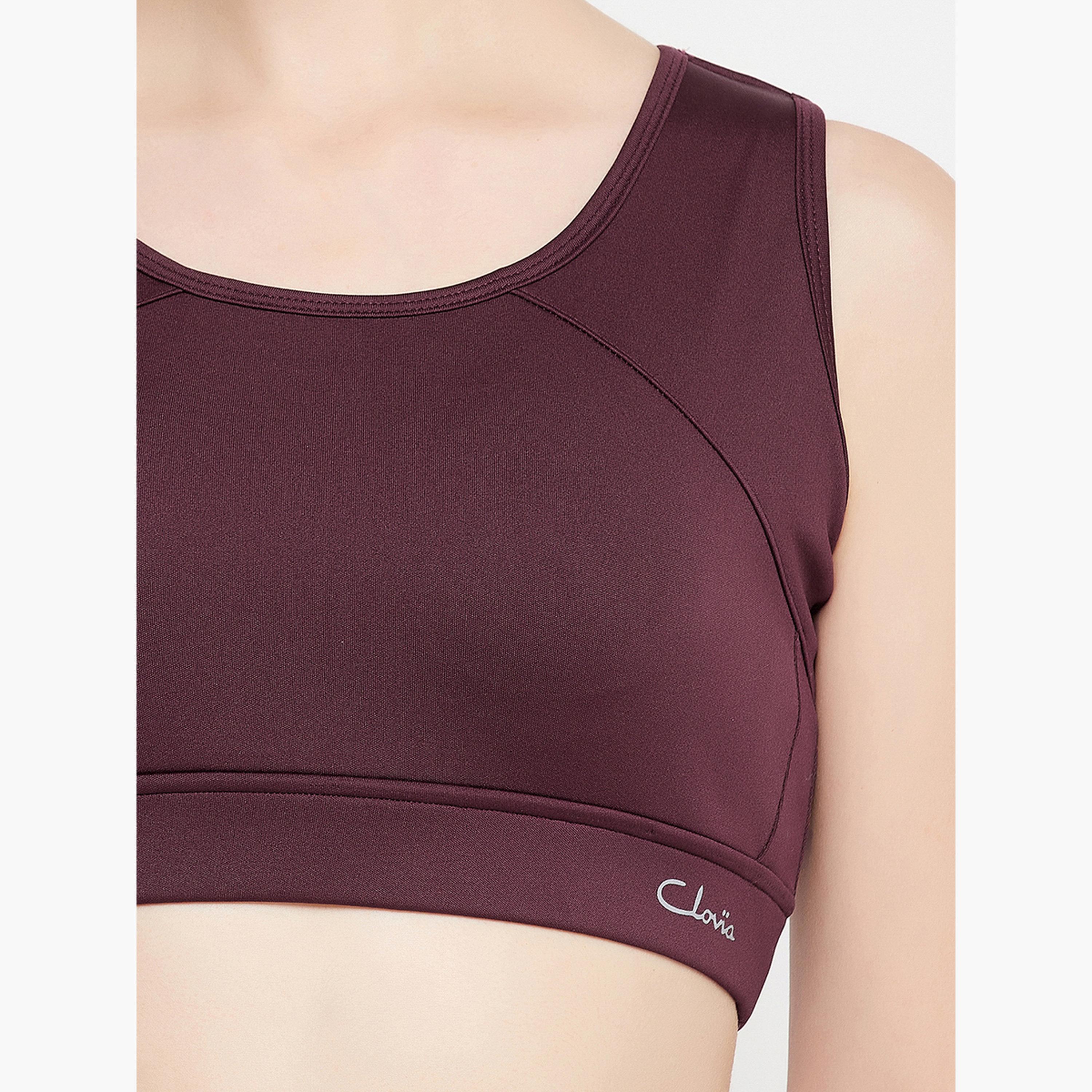 حمالة صدر رياضية بحشوة وبتصميم ريسر باك ودعم متوسط-sports-women-clothing-sportsbras-image-6