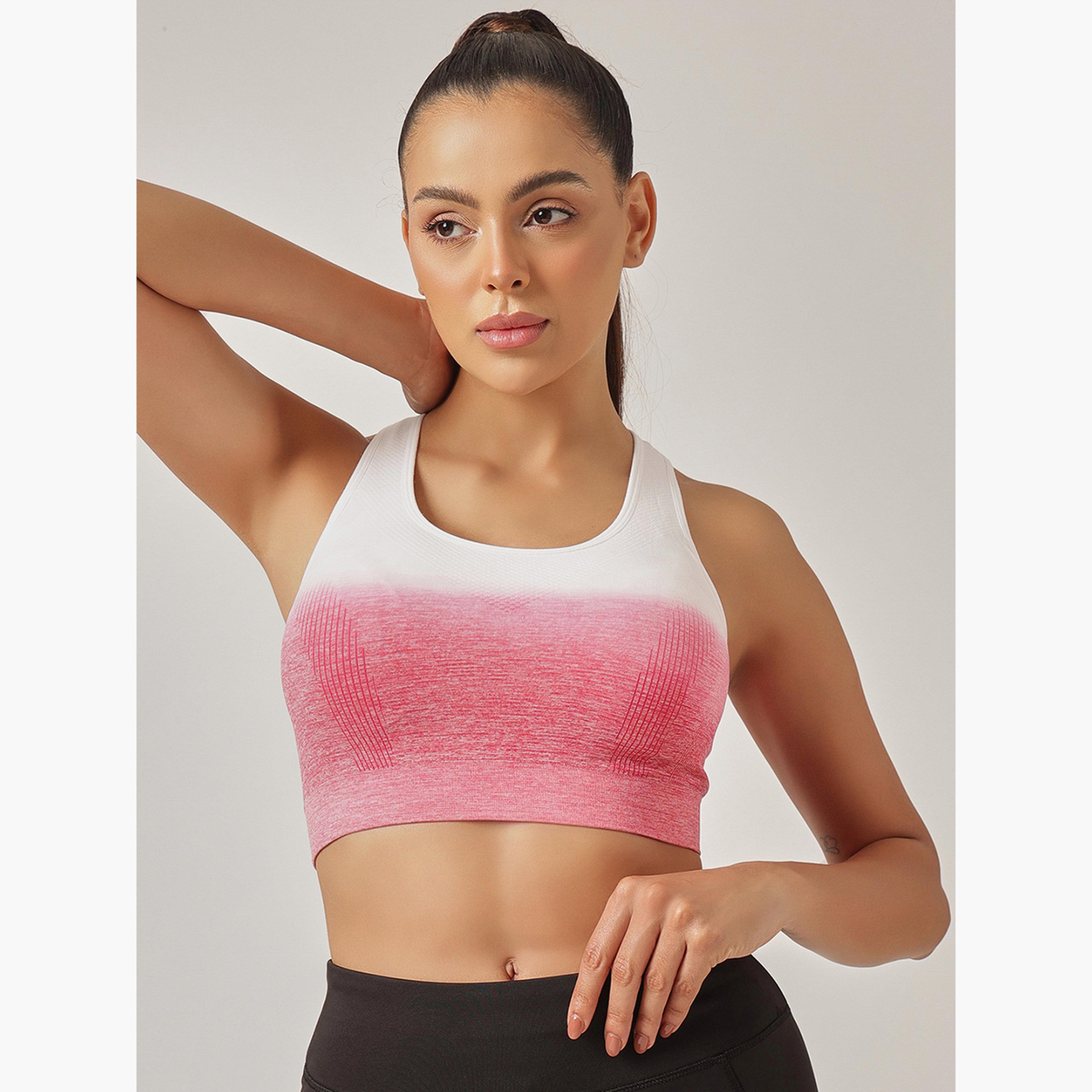 حمالة صدر رياضية بطبعة متدرجة وبحشوات قابلة للإزالة ودعم خفيف-sports-women-clothing-sportsbras-image-1