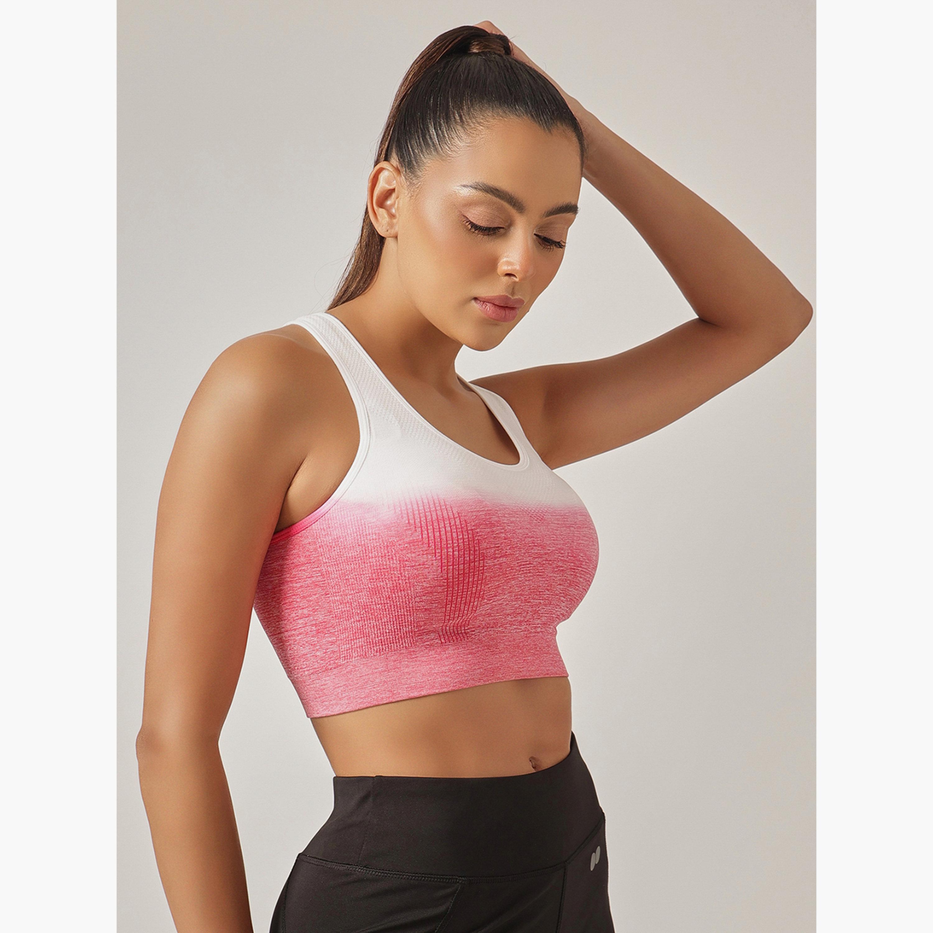 Clovia Women Low Impact Ombre Print Sports Bra with Removable Cups-sports-women-clothing-sportsbras-image-3