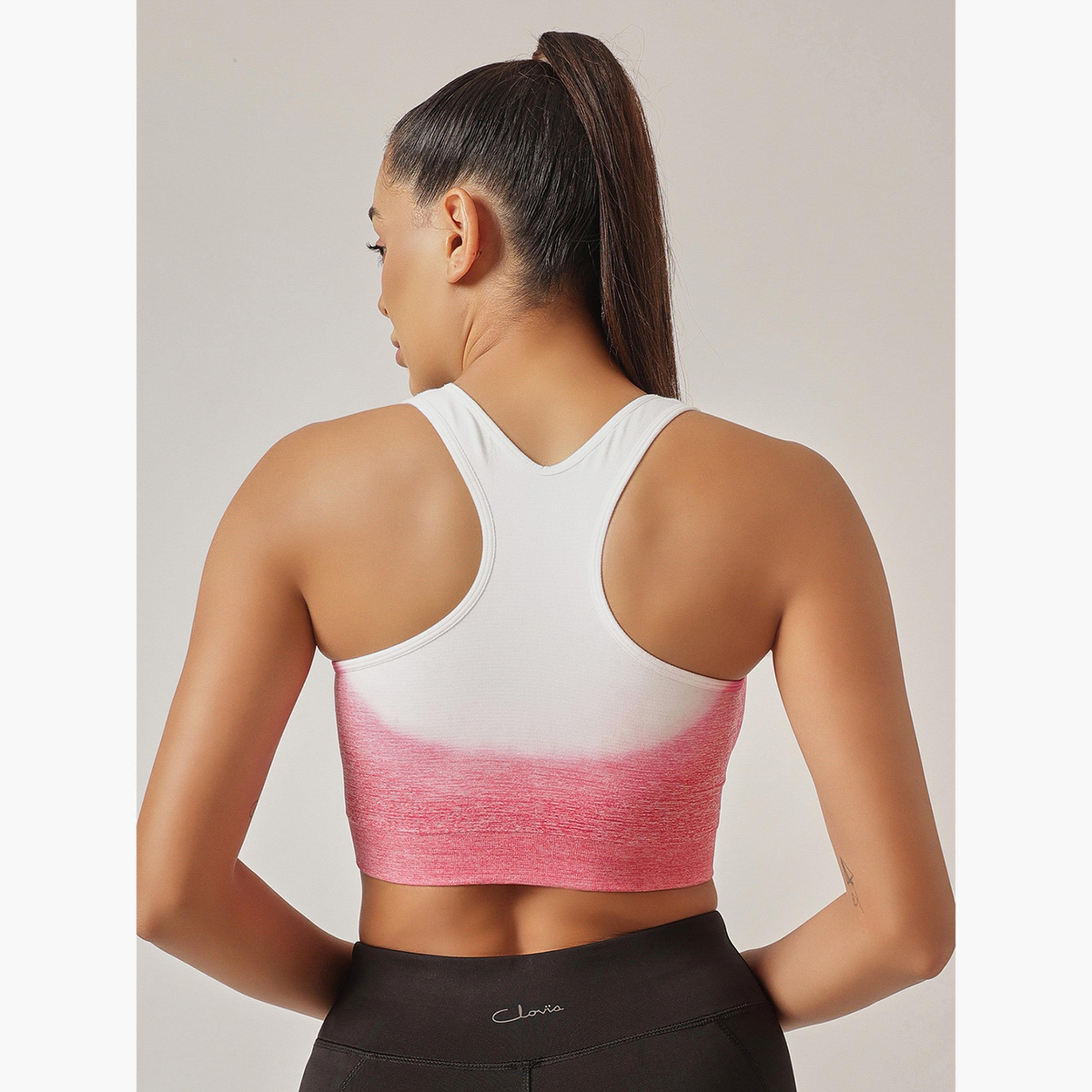 حمالة صدر رياضية بطبعة متدرجة وبحشوات قابلة للإزالة ودعم خفيف-sports-women-clothing-sportsbras-image-4