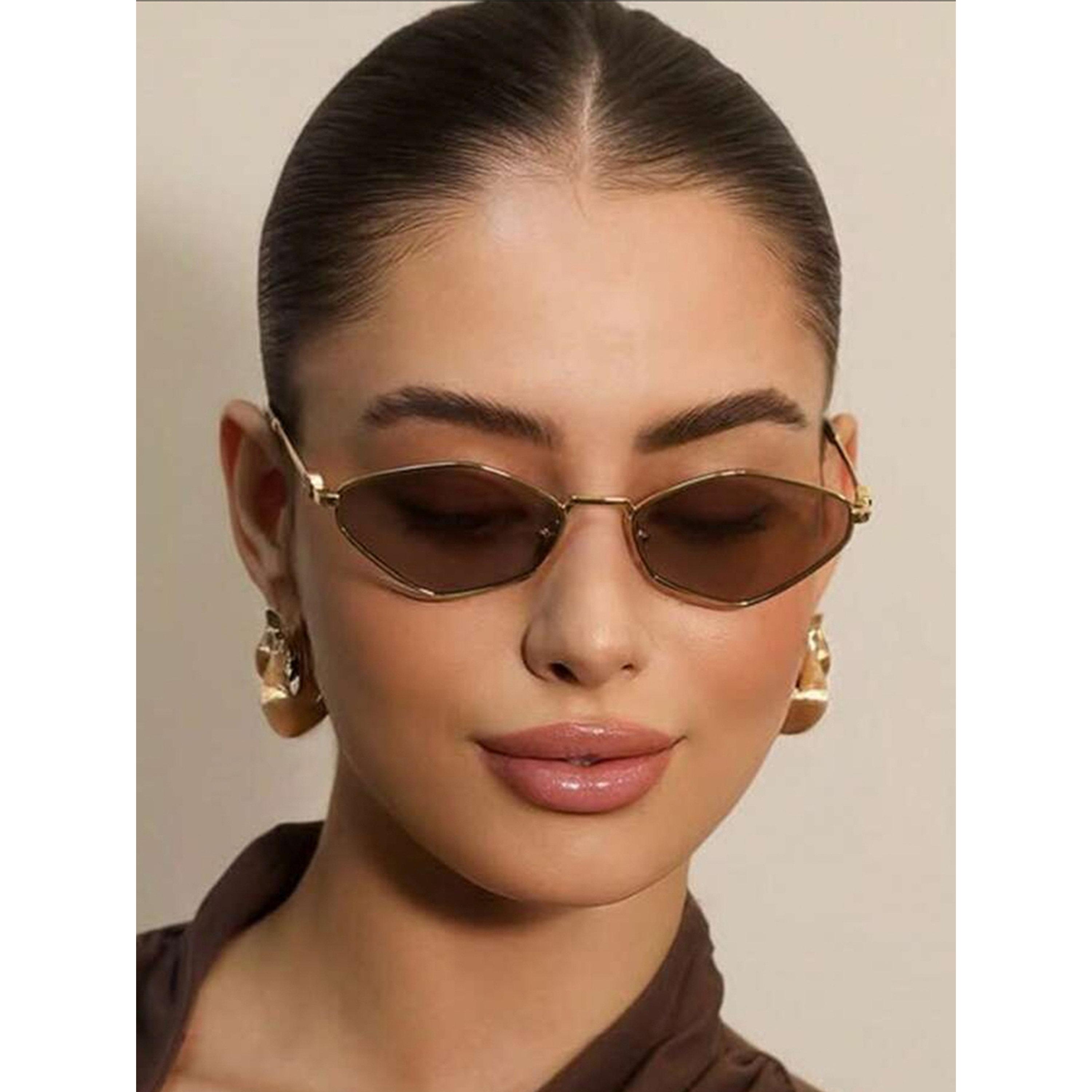 Take Two Brown Geometric Sunglasses-women-sunglasses-image-2