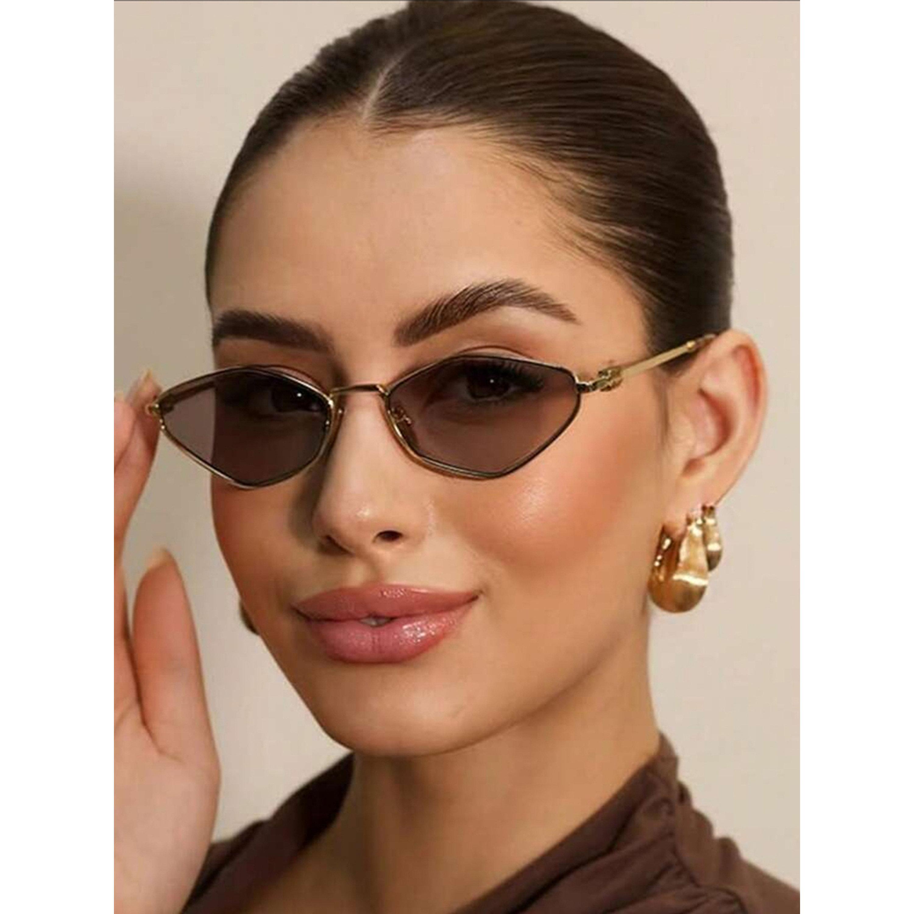 Take Two Brown Geometric Sunglasses-women-sunglasses-image-4