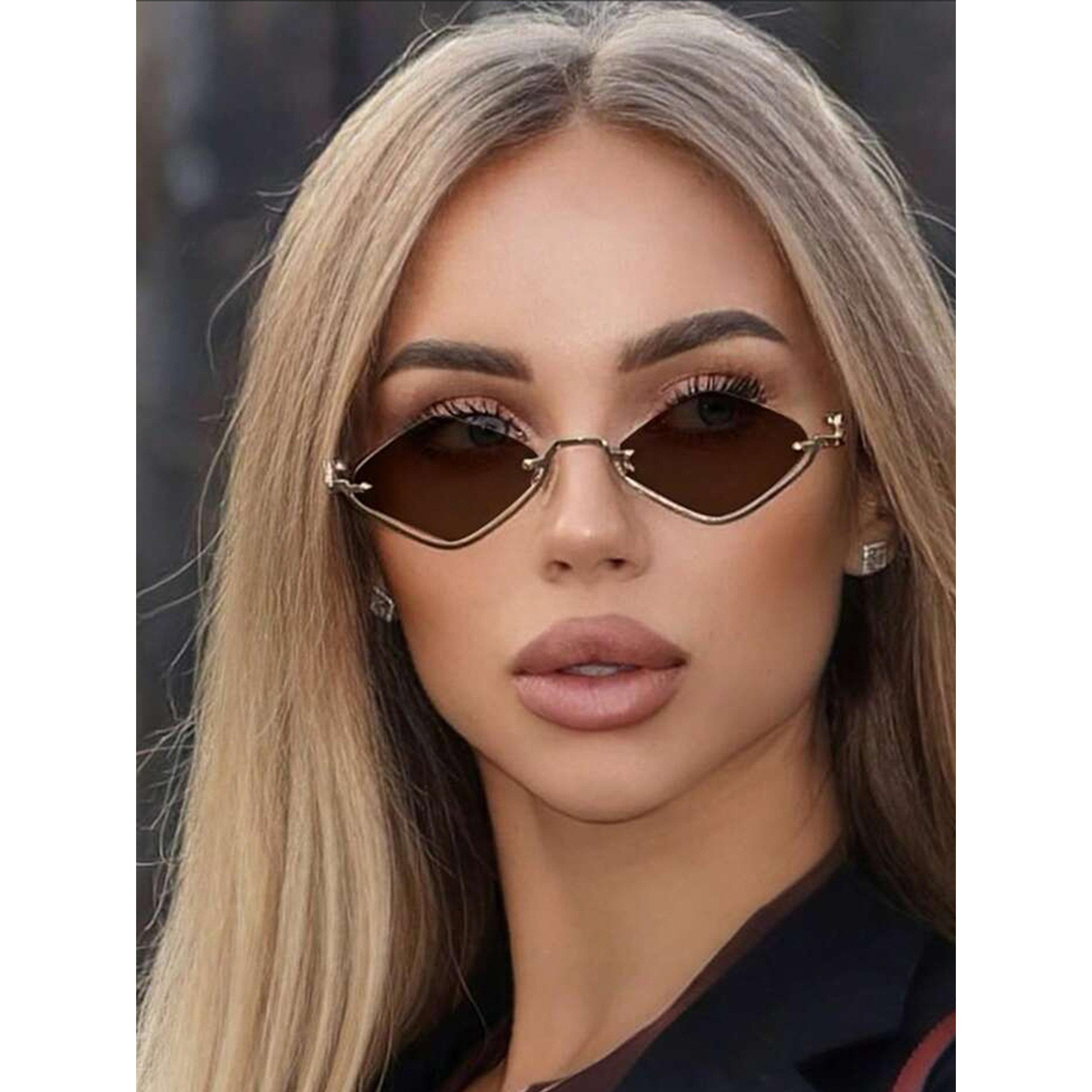 Take Two Brown Geometric Sunglasses-women-sunglasses-image-3