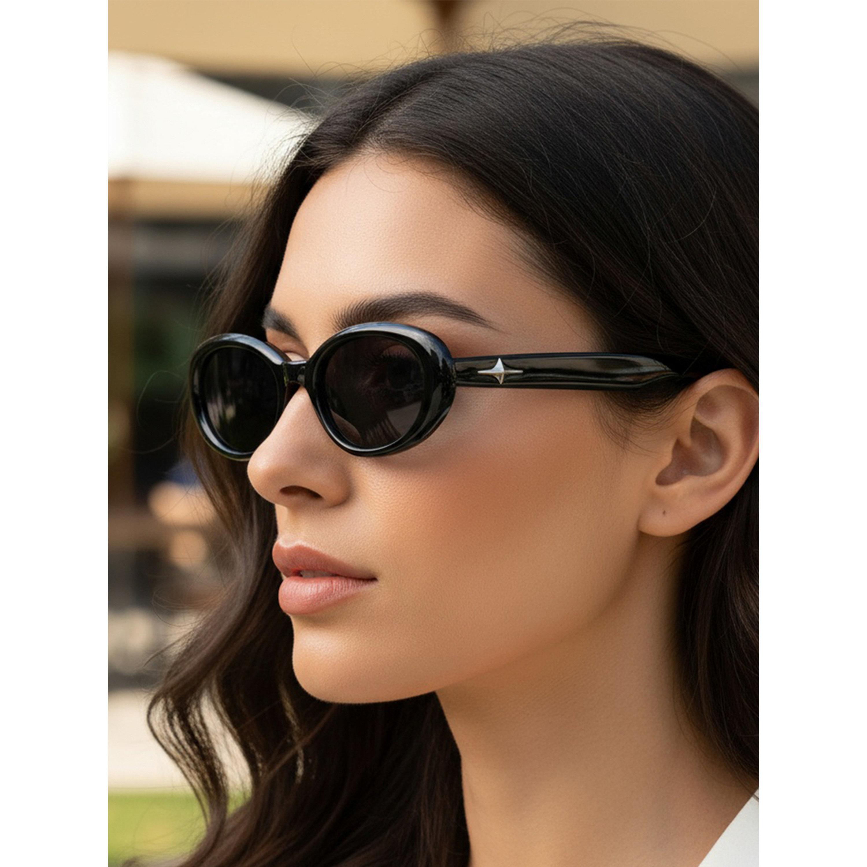 Take Two Black Oval Sunglasses-women-sunglasses-image-3