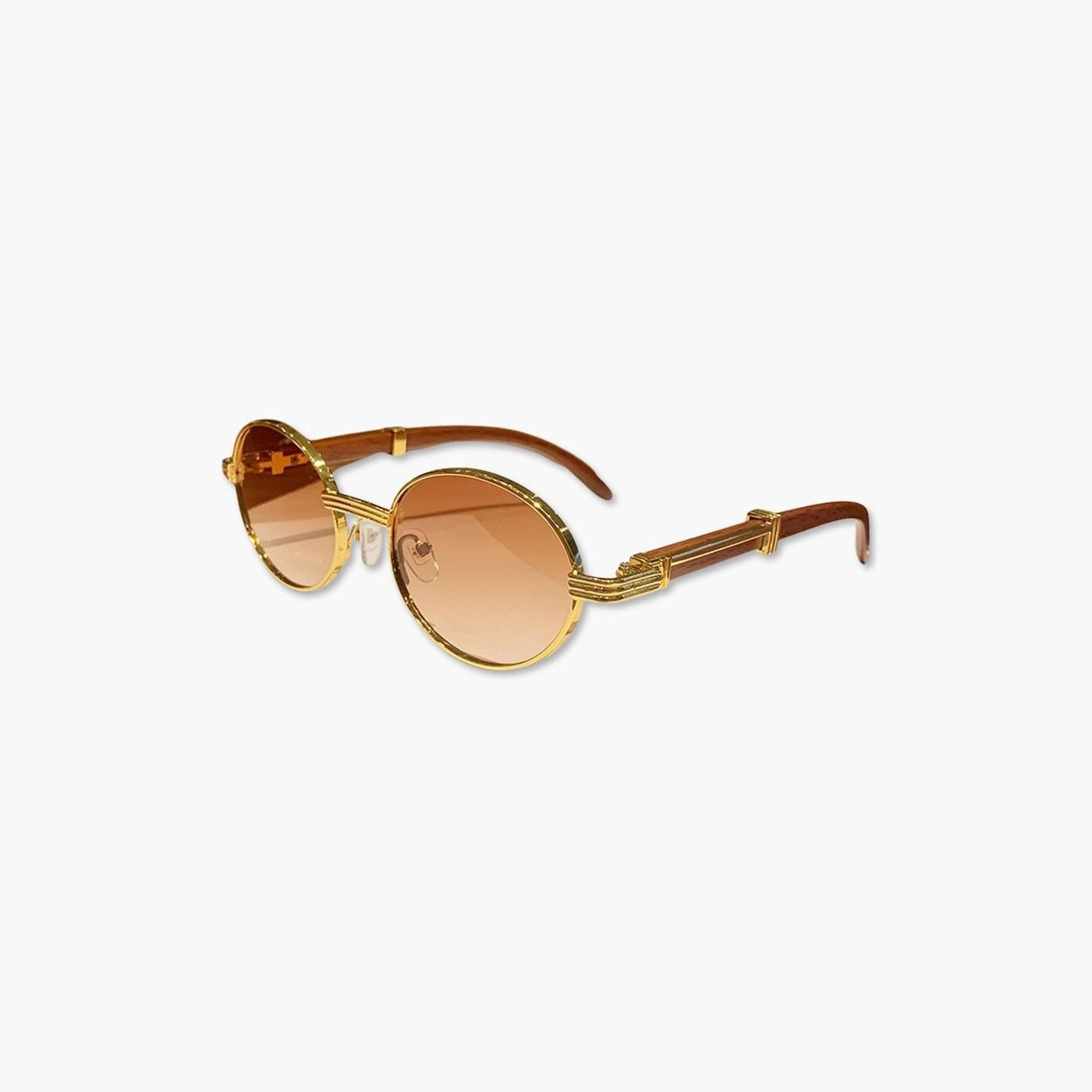 Take Two Golden Frame Oval Sunglasses-women-sunglasses-image-1