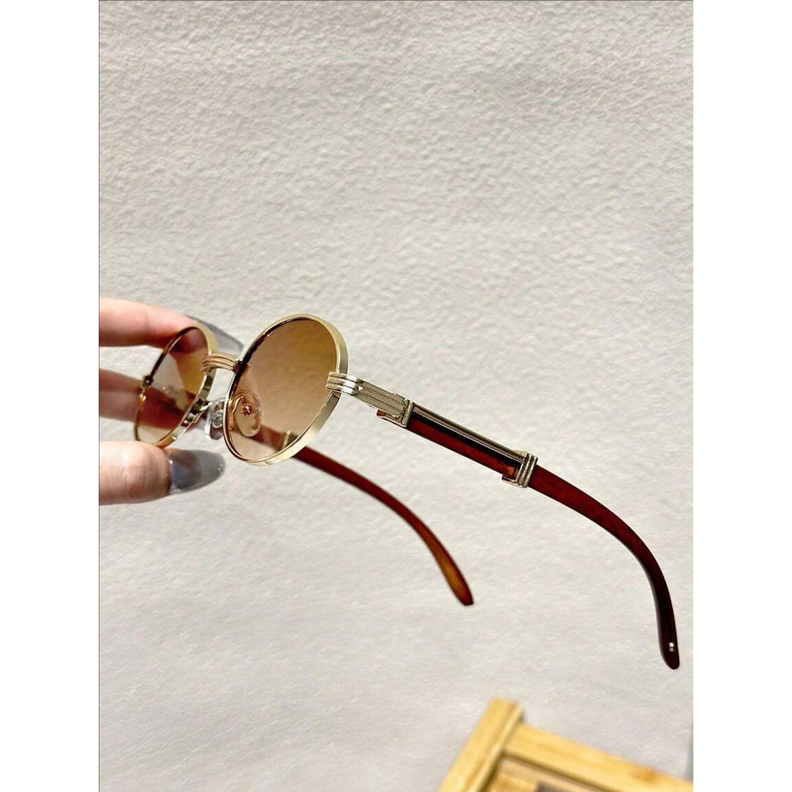 Take Two Golden Frame Oval Sunglasses-women-sunglasses-image-4