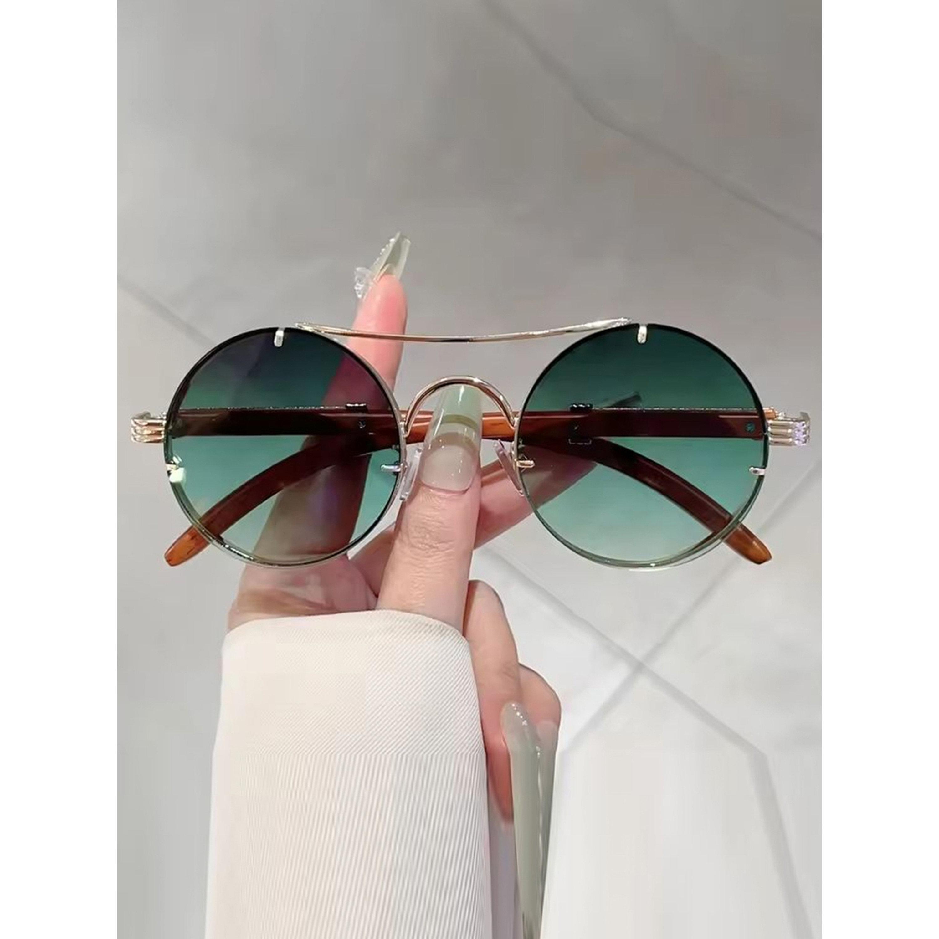 نظارة شمسية دائرية بجسر مزدوج-women-sunglasses-image-2